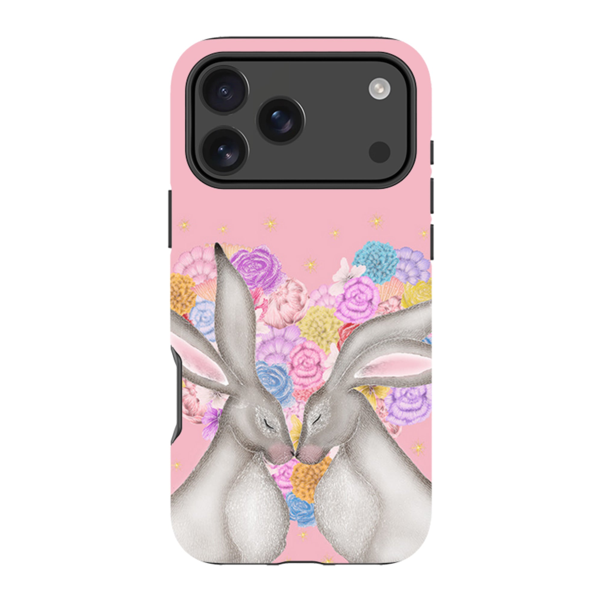 iPhone MagSafe Tough Case -  White Hares Rose Heart II By Catherine Rowe