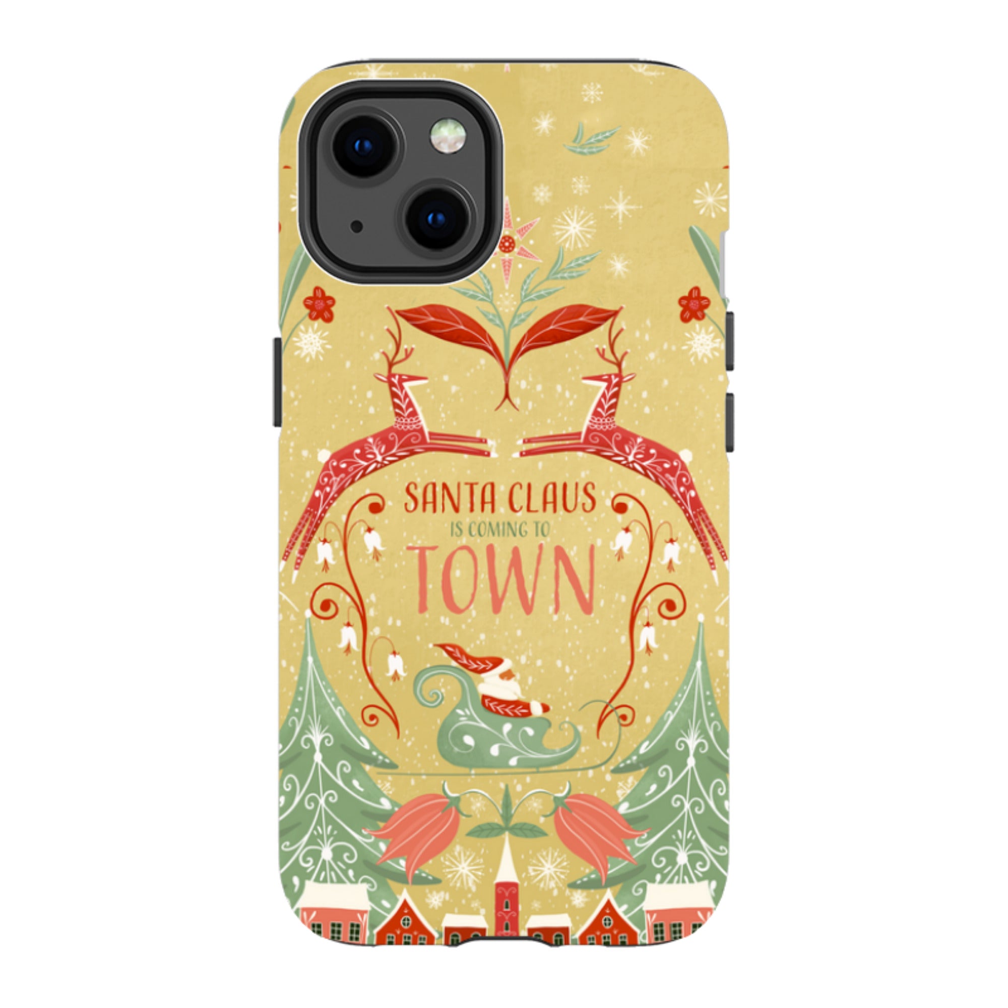 iPhone Tough Case - Santa Claus Is Coming To Town By Maja Lindberg