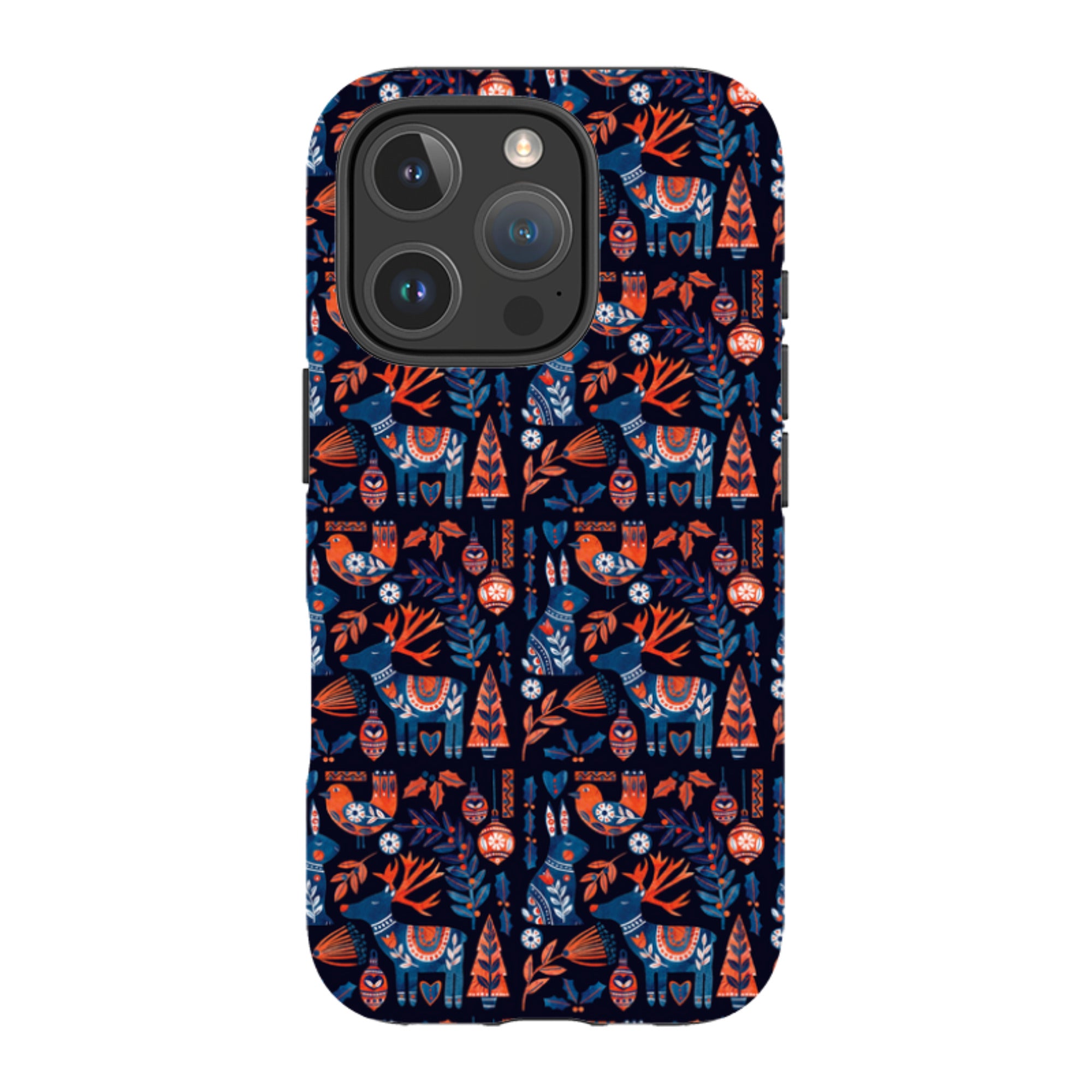 iPhone Tough Case - Scandi Animals Dark By Tracey English