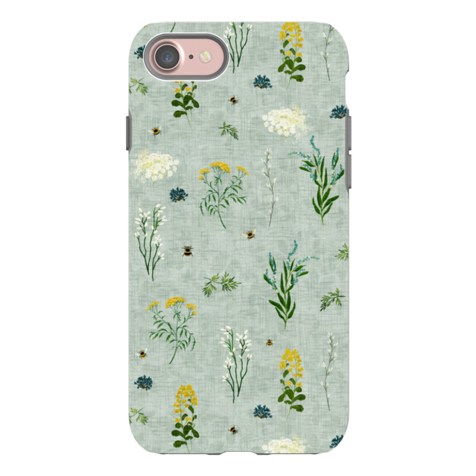 iPhone Tough Case - Song Bird Florals and Bees By Katherine Quinn