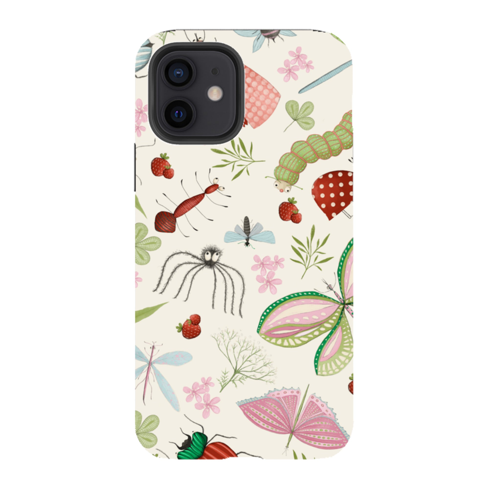 iPhone Tough Case - Insects Pattern By Maja Lindberg