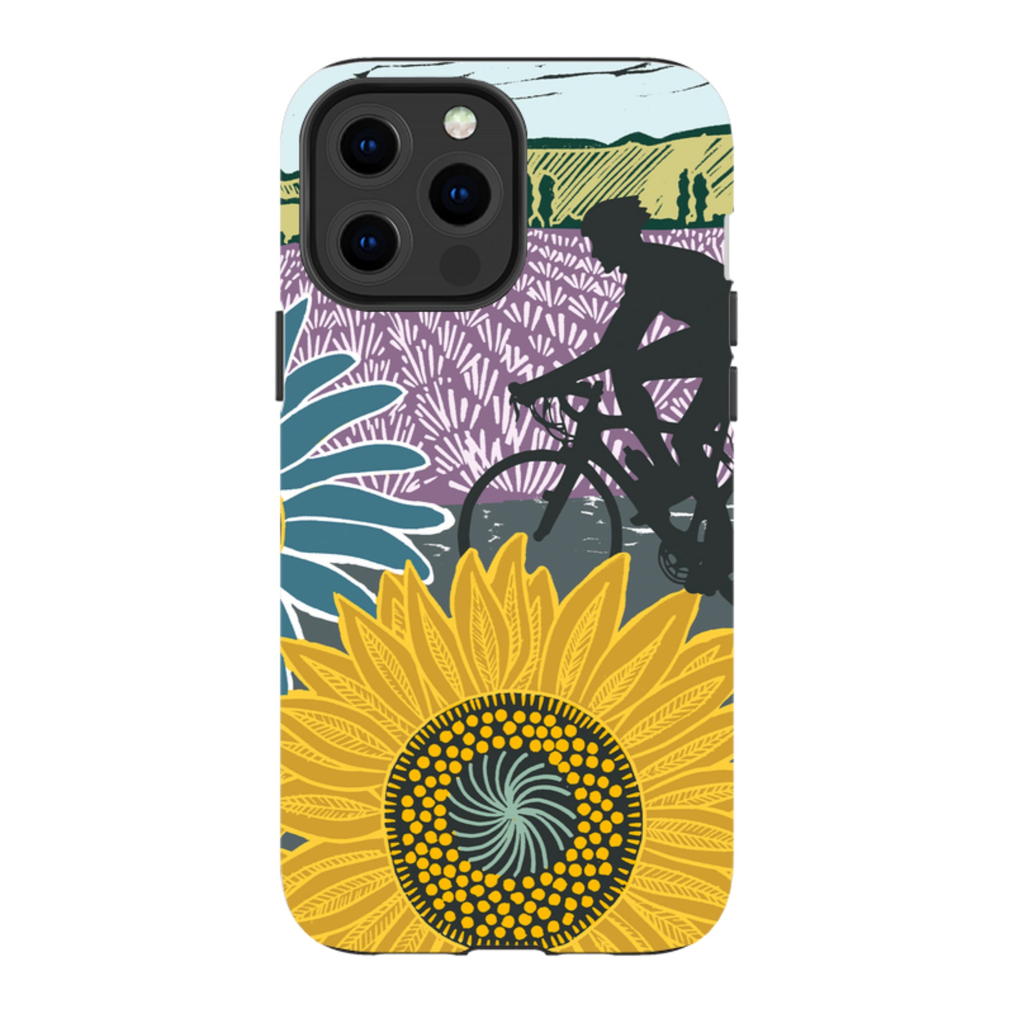iPhone Tough Case - Bike And Sunflowers By Kate Heiss