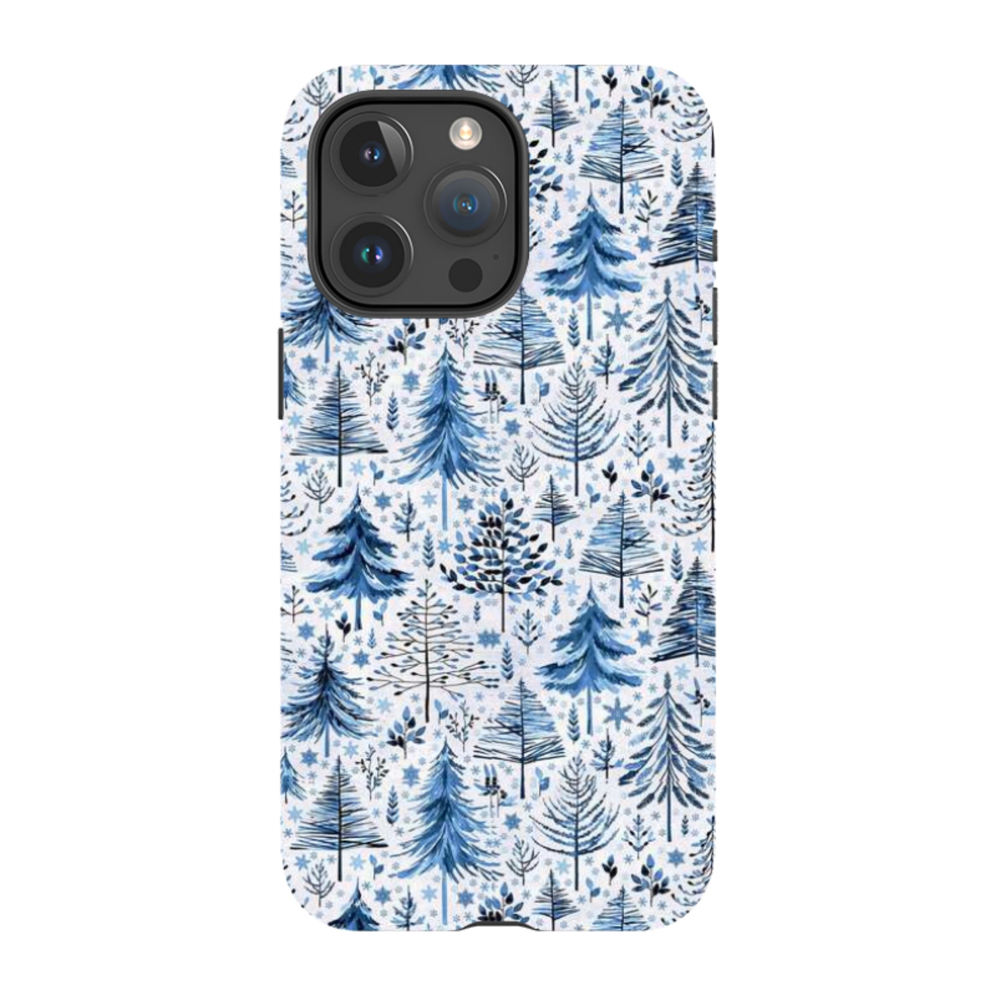 iPhone MagSafe Tough Case -  Blue Xmas Trees By Elisabeth Haager