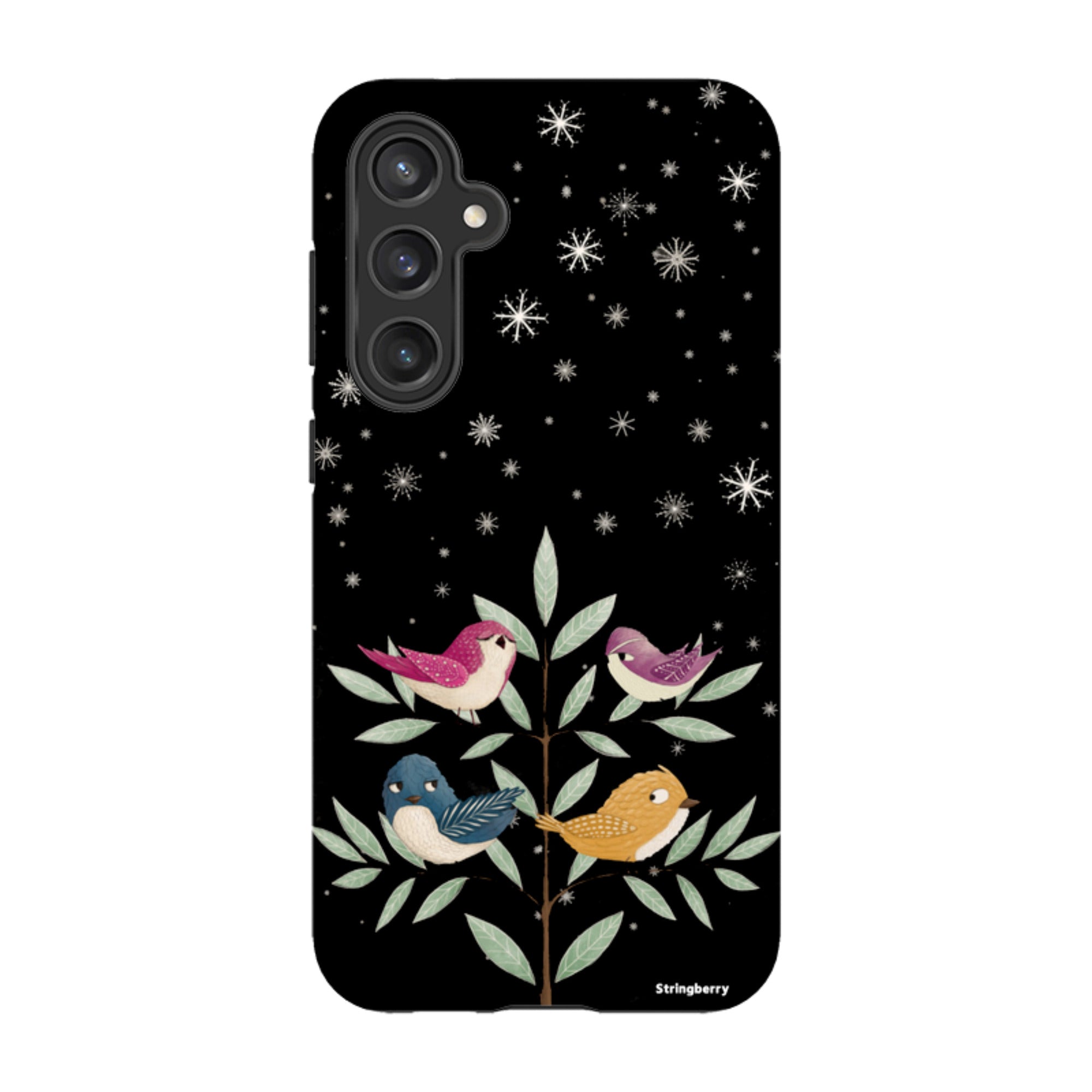 Samsung Tough Case - Garden Birds Black By Maja Lindberg