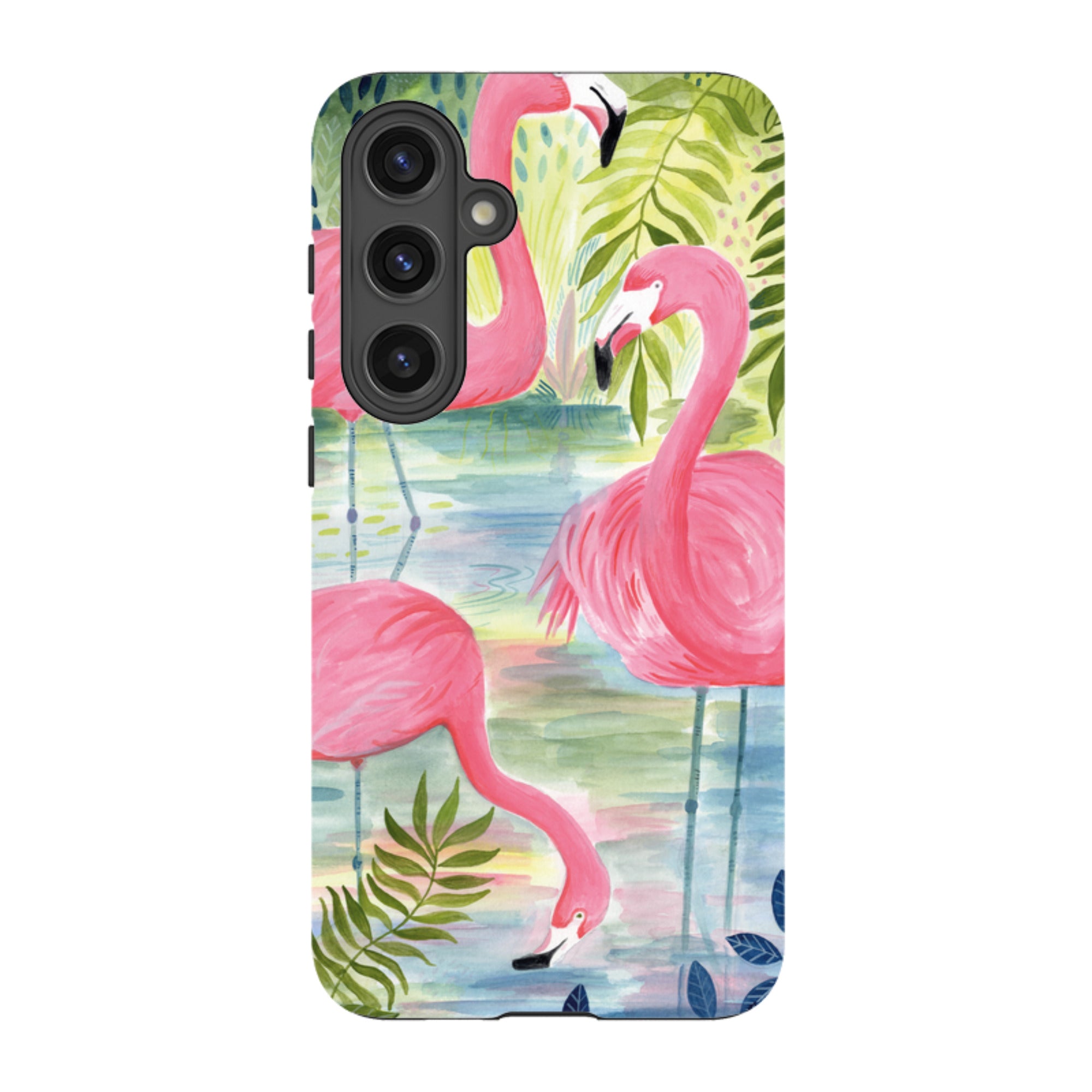 Samsung Tough Case - Three Flamingo By Bex Parkin