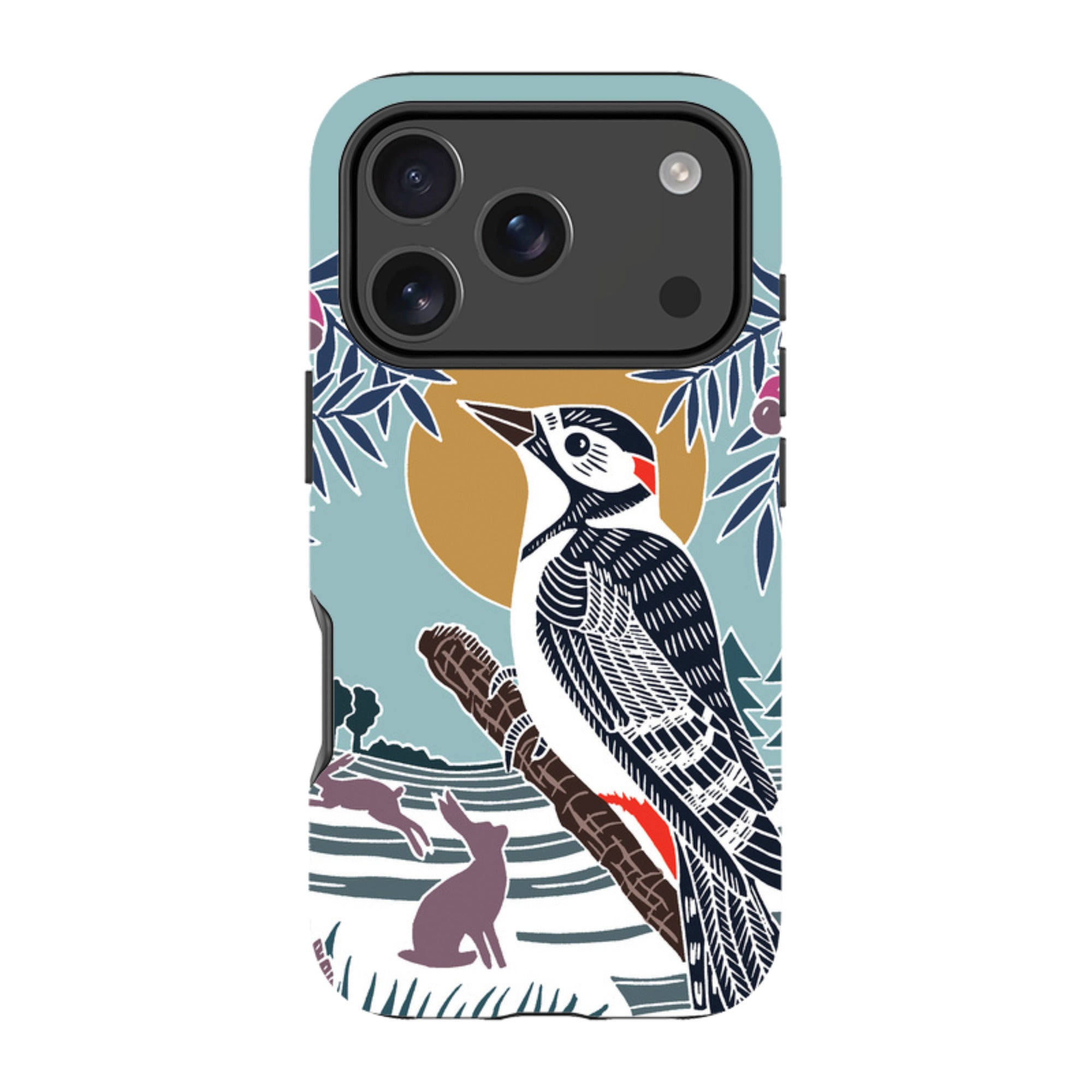 iPhone Tough Case - Woodpecker Brown By Kate Heiss