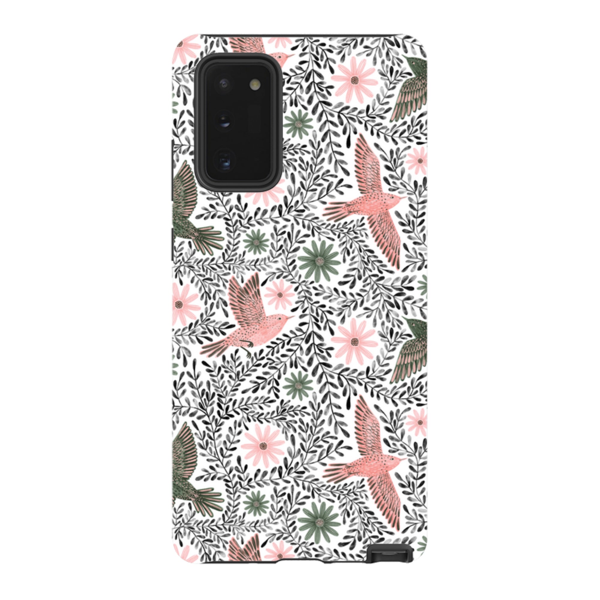Samsung Tough Case - Bird Pattern Black By Lee Foster Wilson
