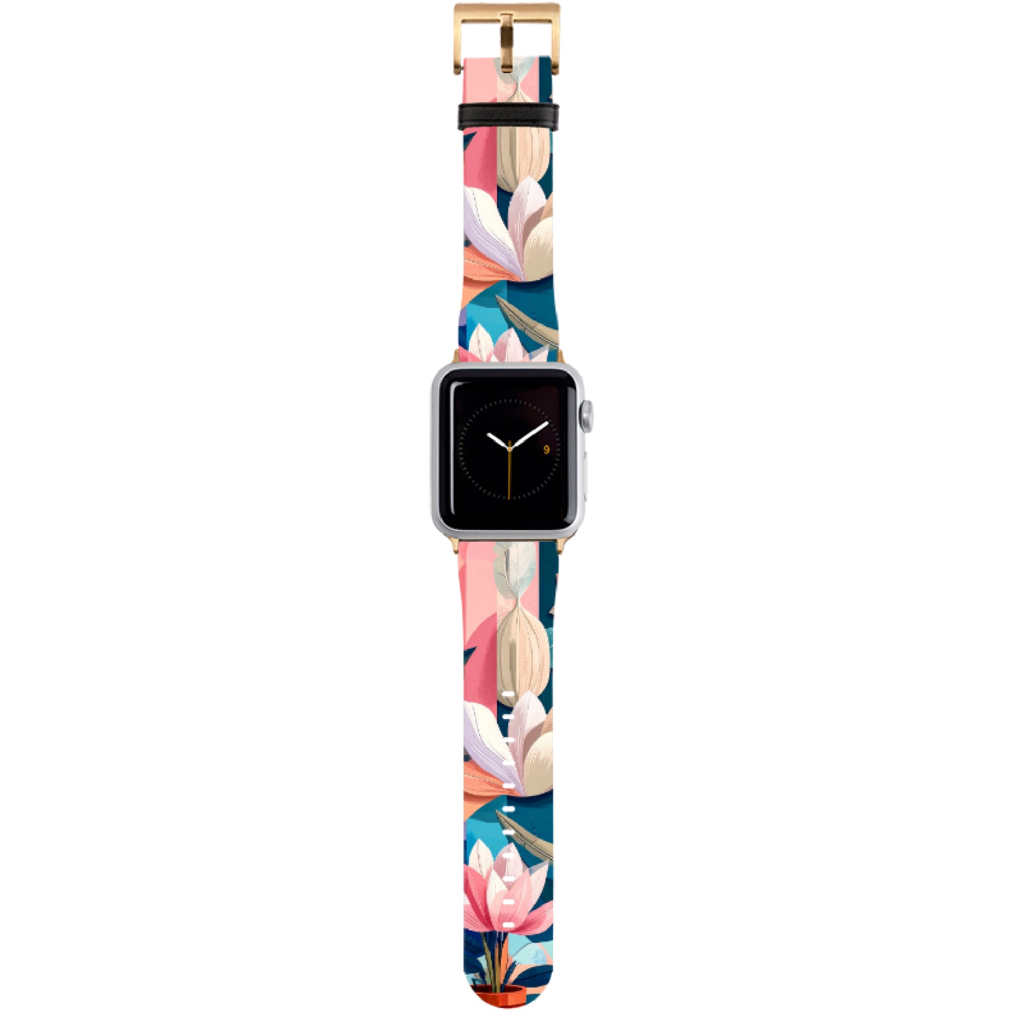Long Floral Apple Watch Strap