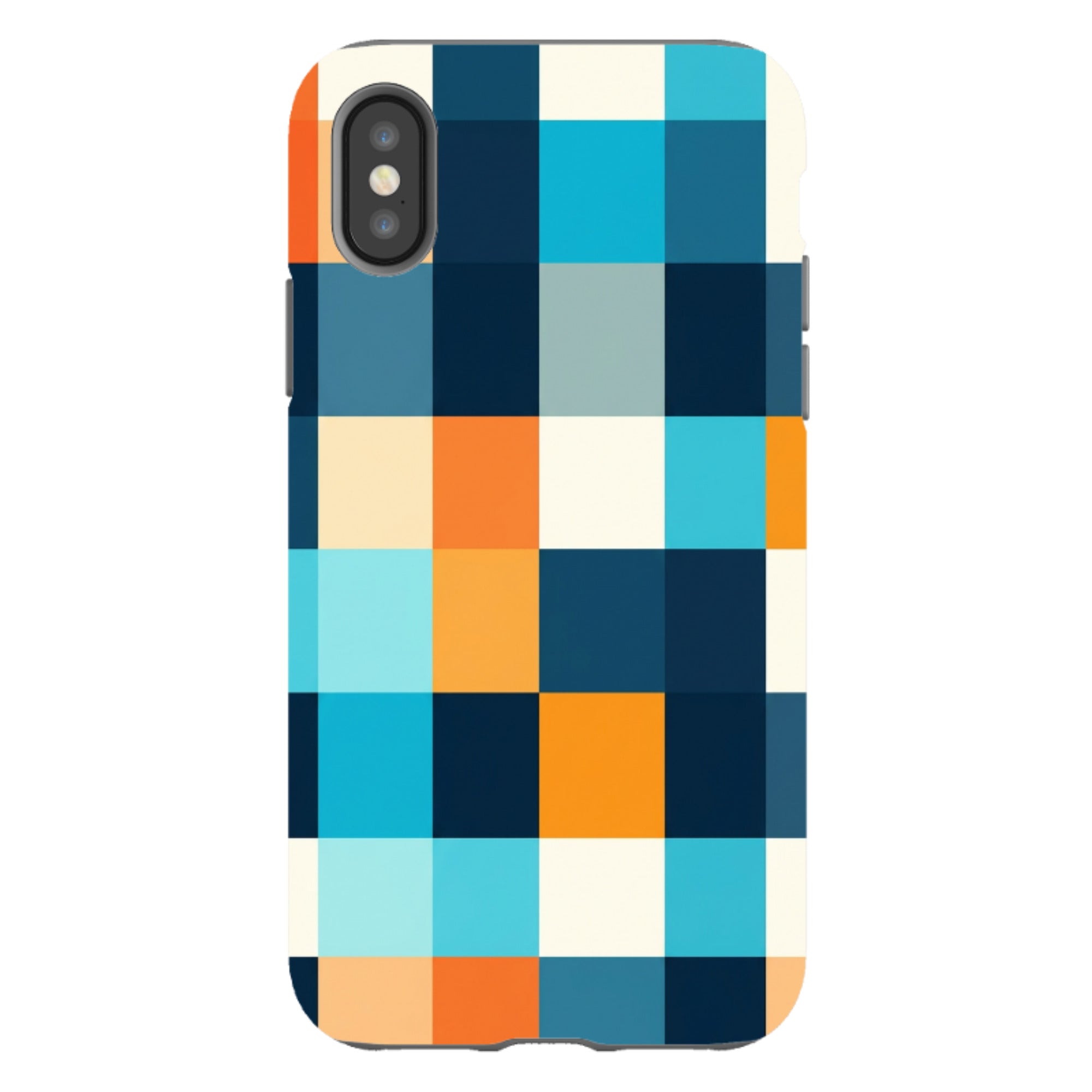 iPhone Tough Case - Navy Blue & Orange
