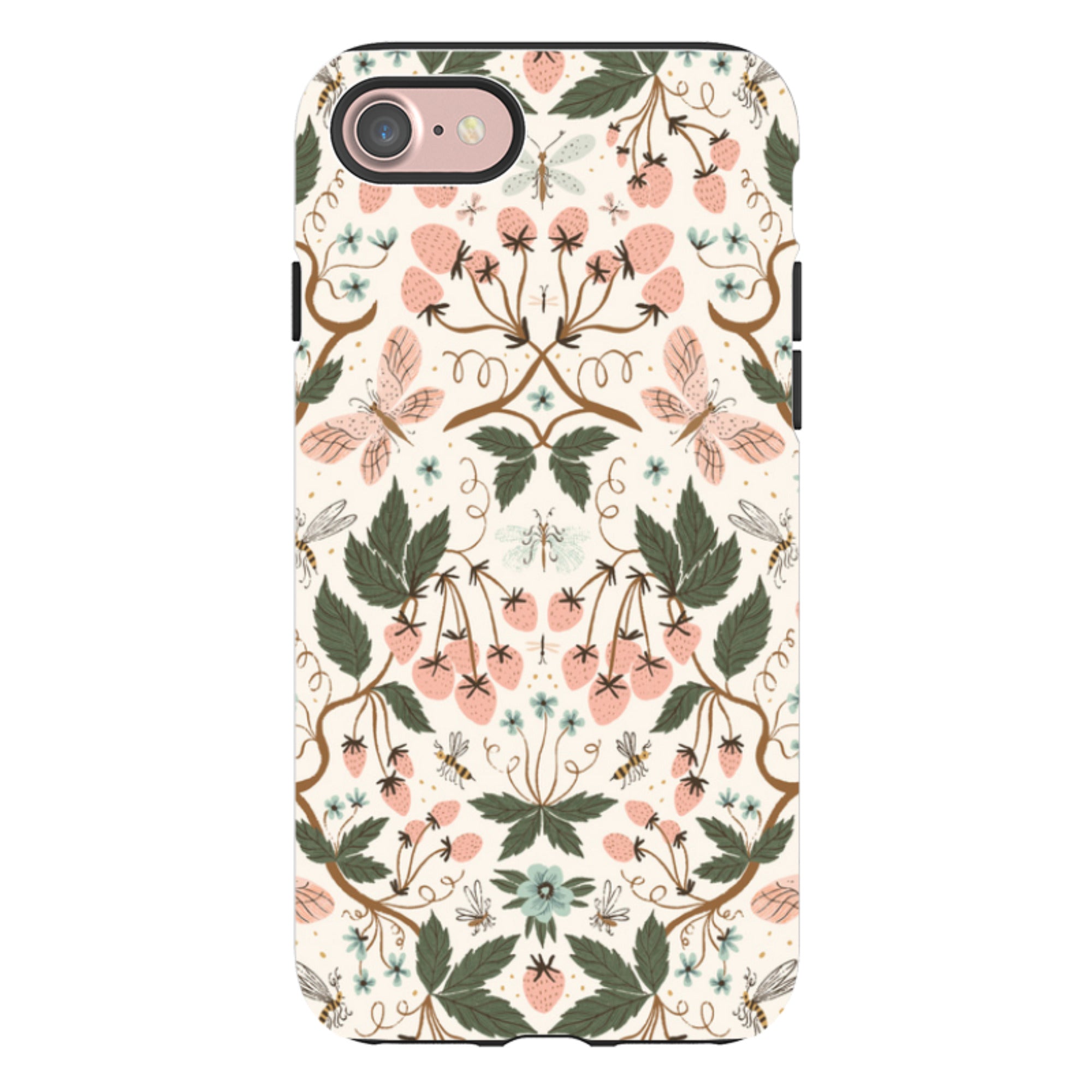 iPhone Tough Case - Bugs And Berries Pattern By Meghann Rader