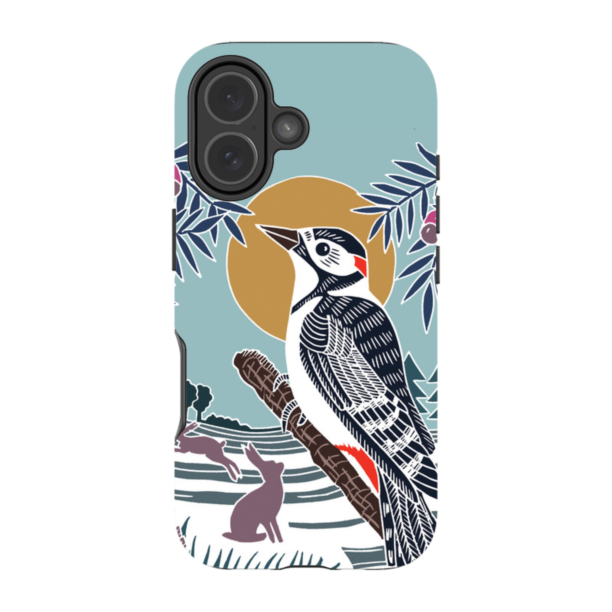 iPhone Tough Case - Woodpecker Brown By Kate Heiss