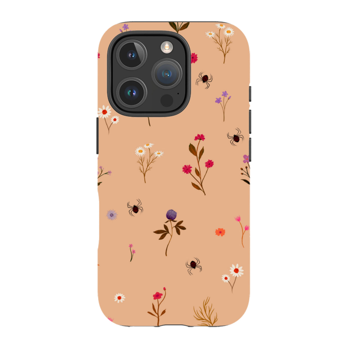 iPhone Tough Case - Florals and Spiders - Cider Clay By Katherine Quinn