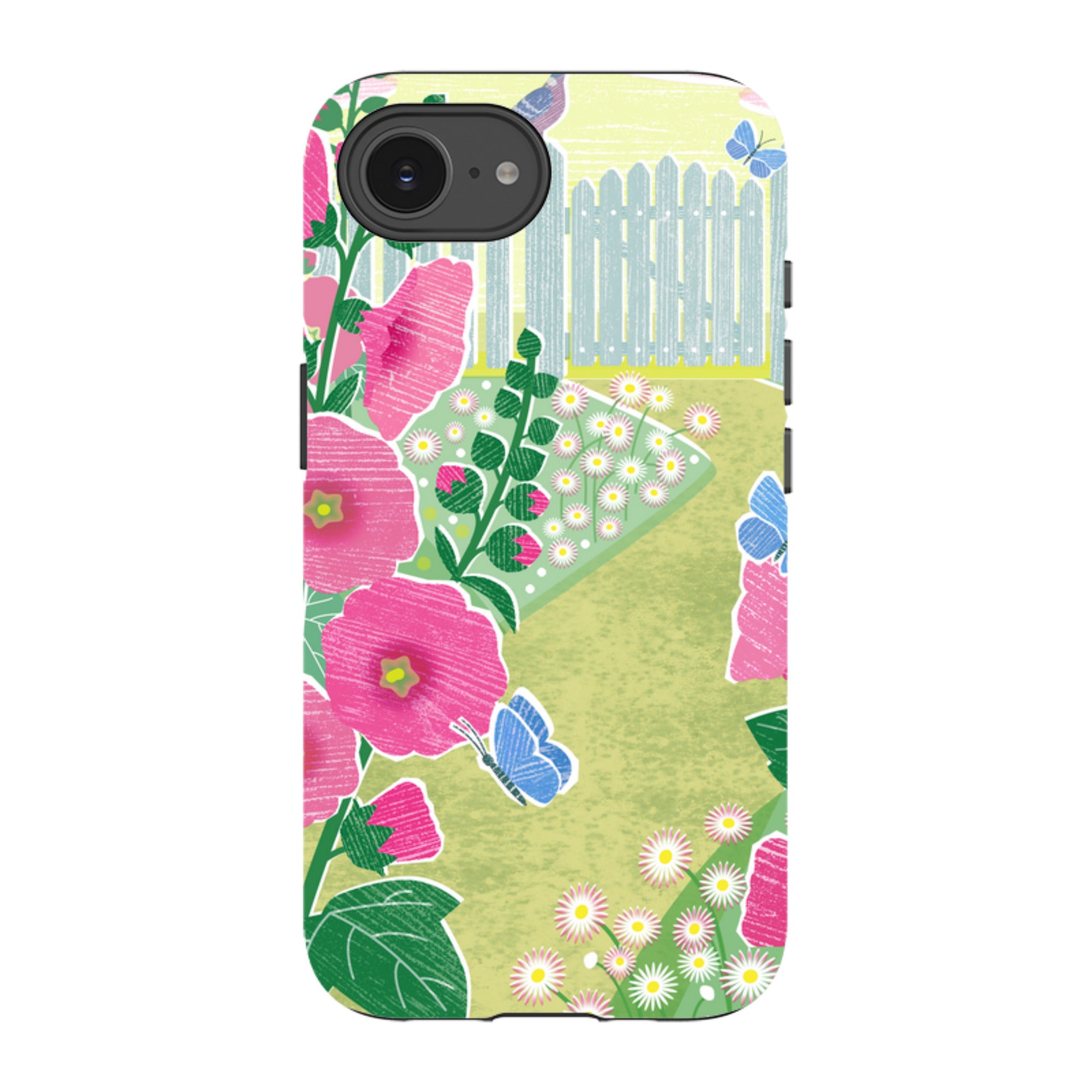 iPhone Tough Case - Hollyhocks By Liane Payne