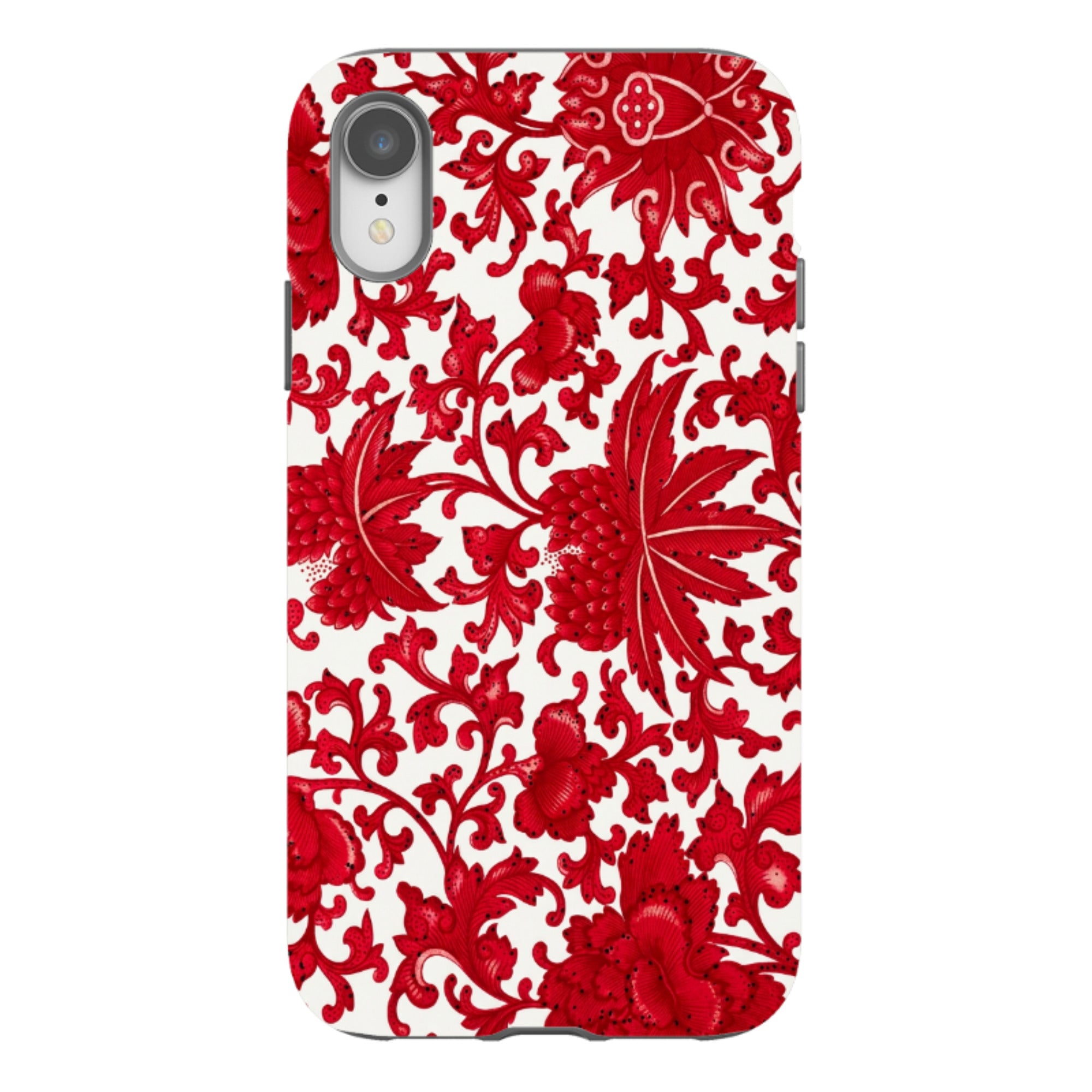 iPhone Tough Case - Red Chinoiserie Floral