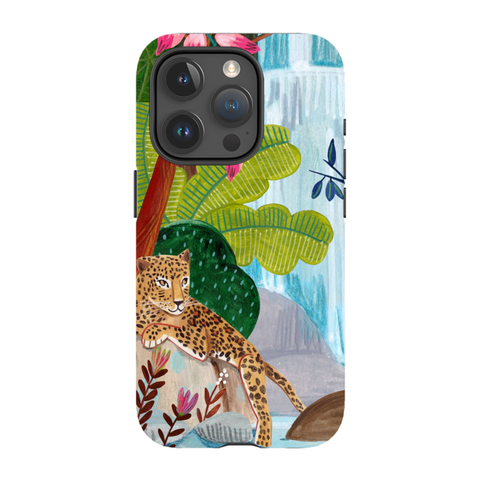 iPhone Tough Case - Waterfall Leopard By Caroline Bonne Muller