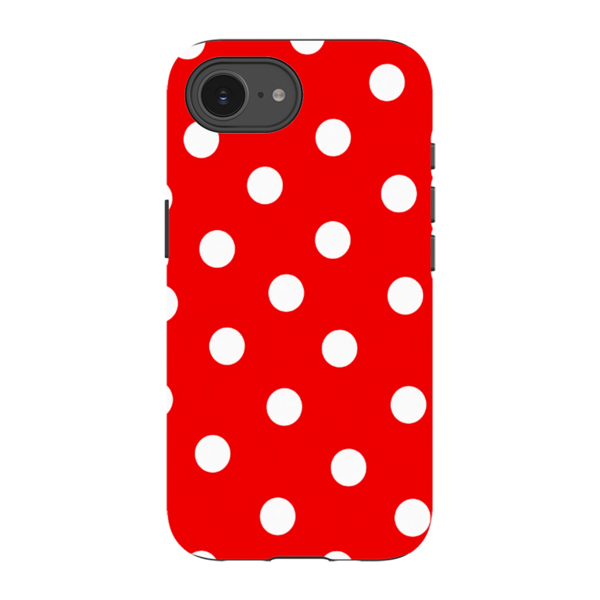 iPhone Tough Case - Red & White Polka Dot