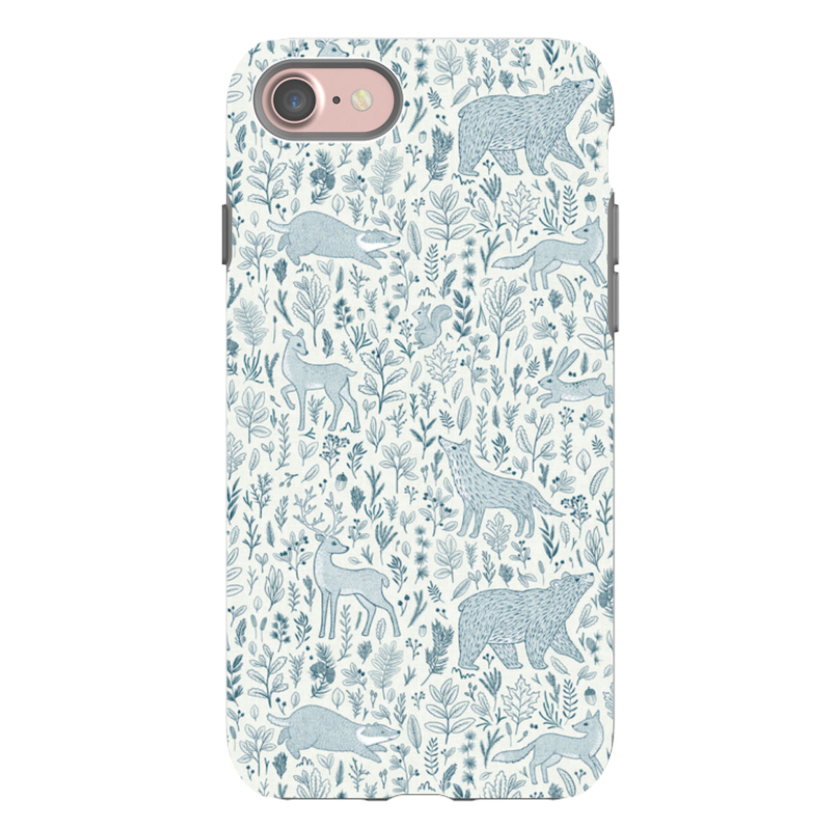 iPhone Tough Case - Forest animals navy By Katherine Quinn