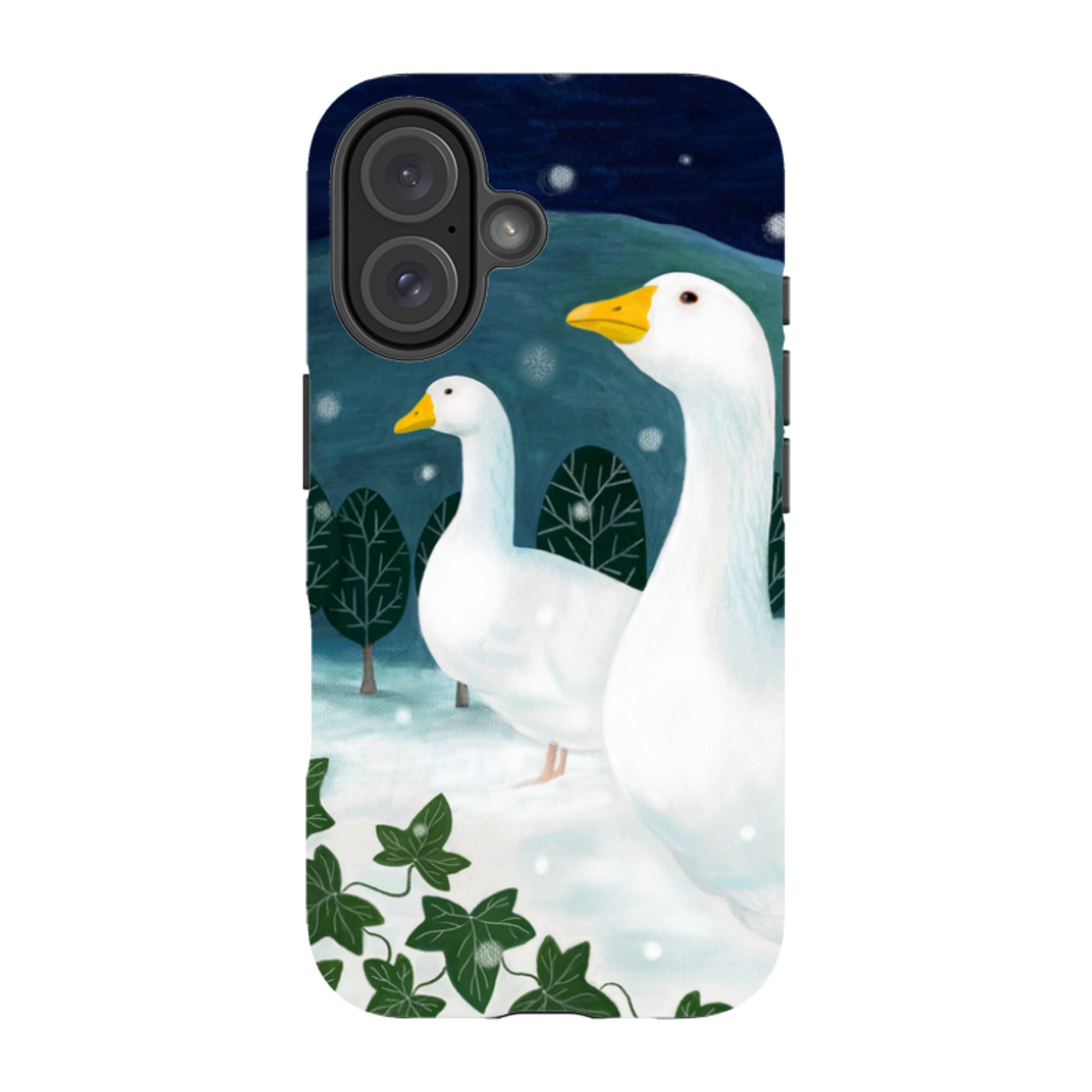 iPhone Tough Case - Winter Geese By Bex Parkin