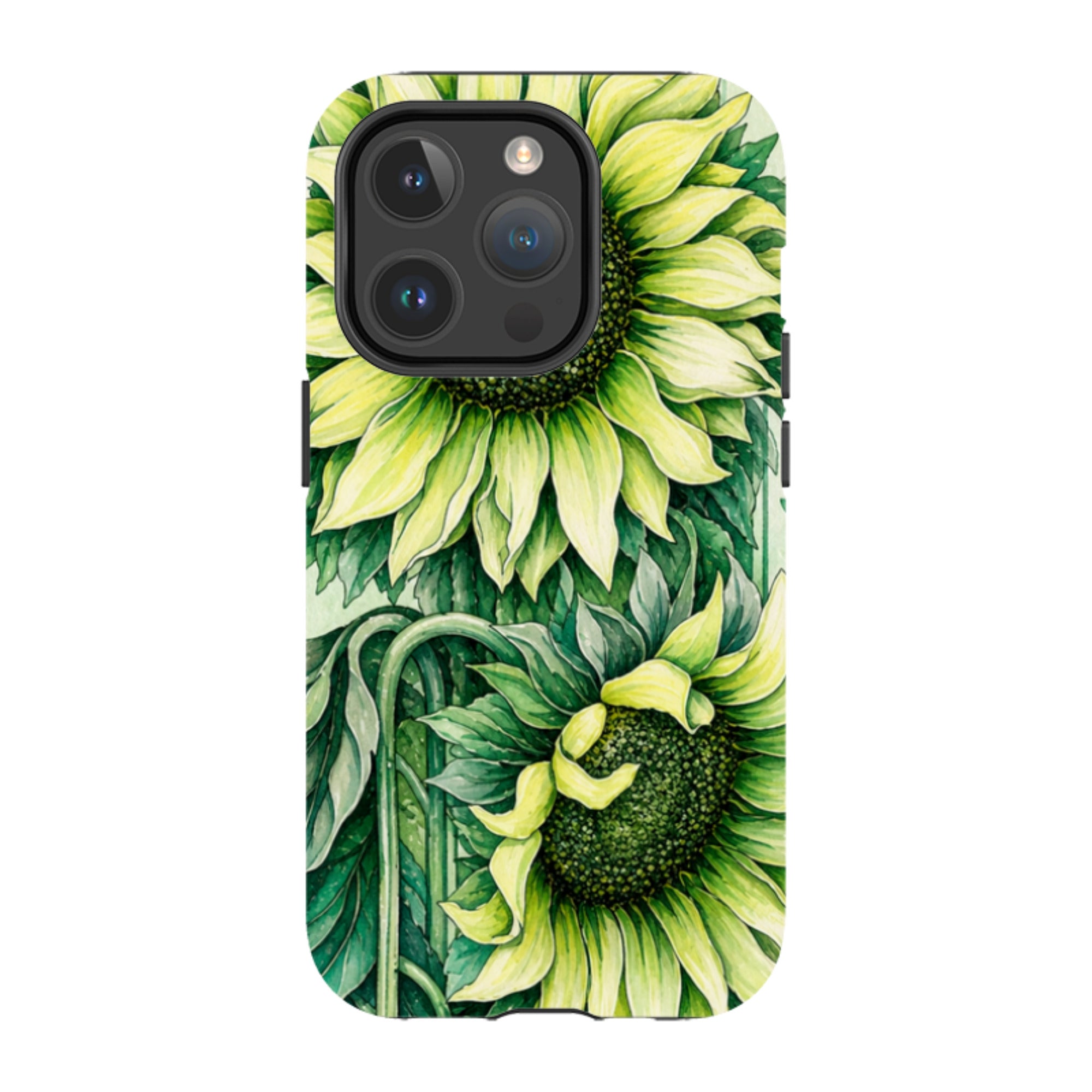 iPhone MagSafe Tough Case - Sage Green Sunflower