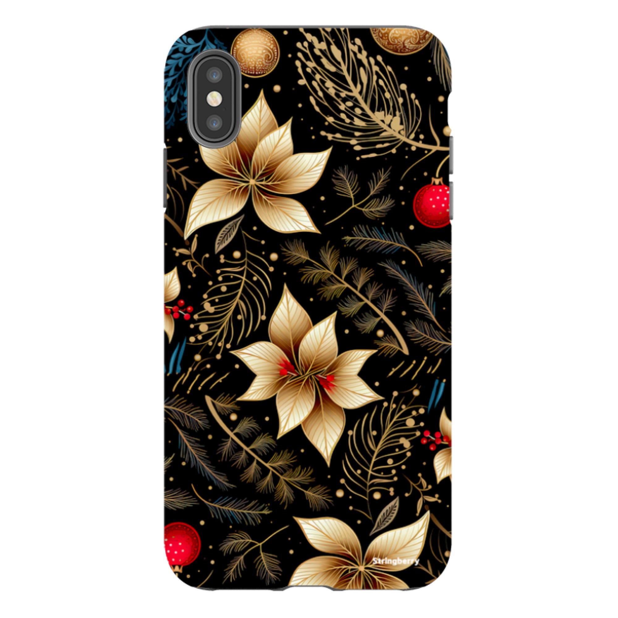 iPhone Tough Case - Golden Winter Floral