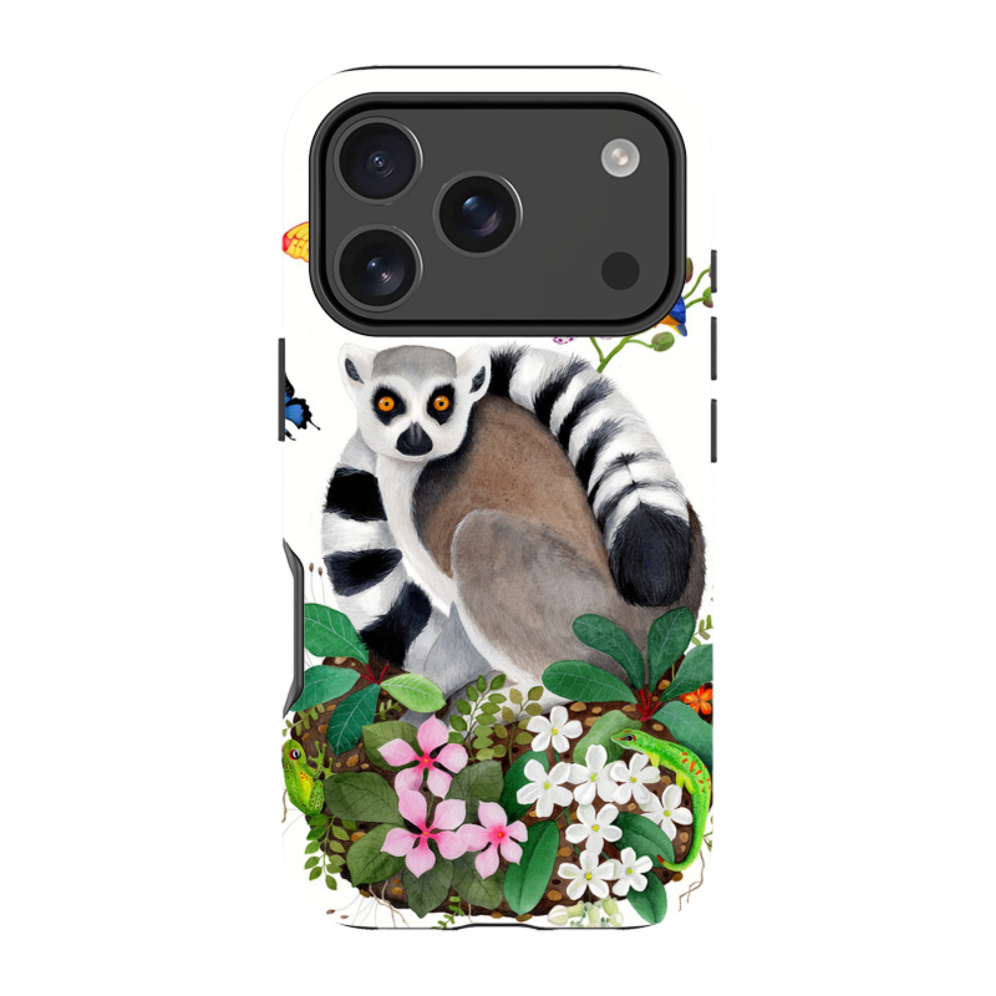iPhone Tough Case - Madagascar Lemur By Bex Parkin