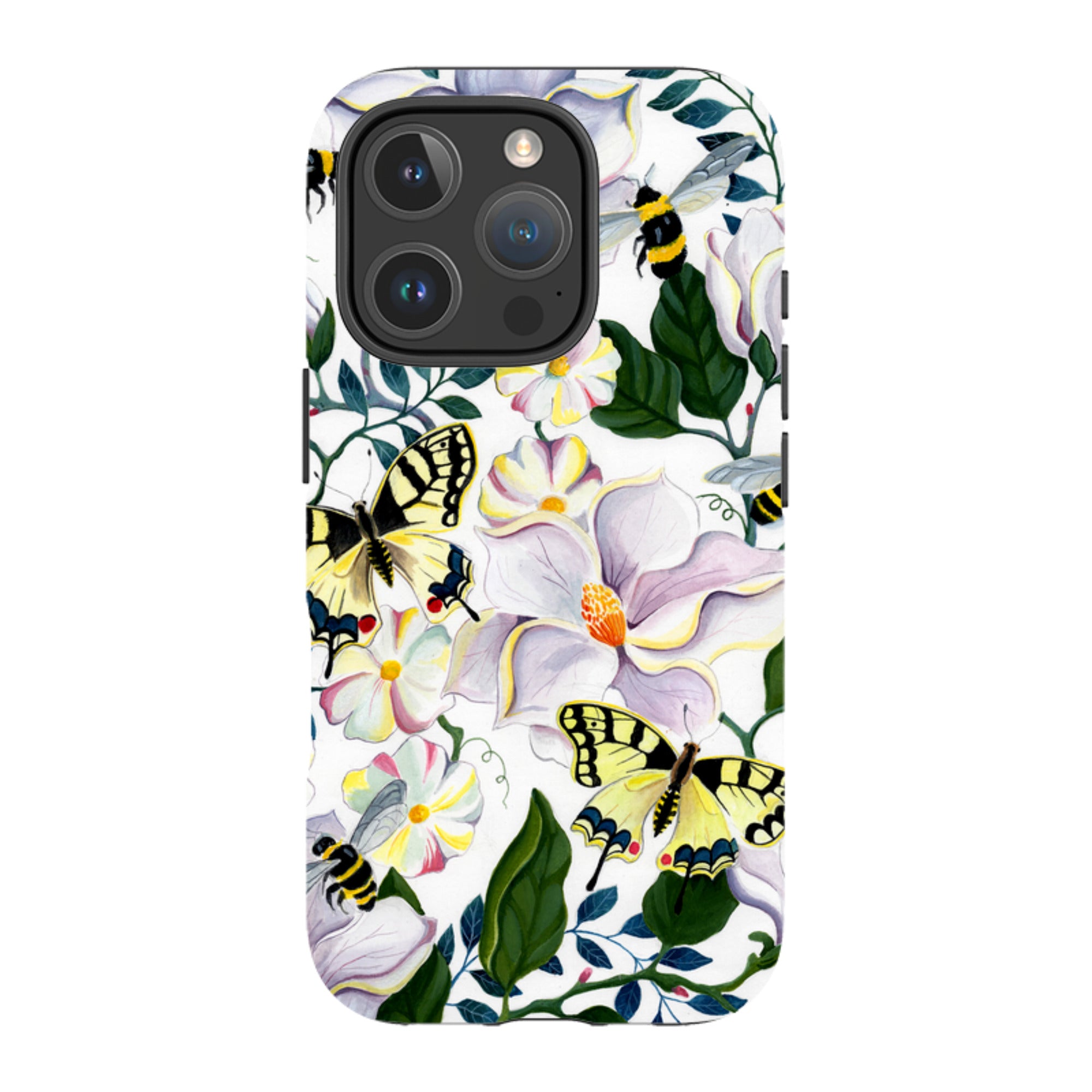 iPhone Tough Case - Bees And Magnolia By Bex Parkin