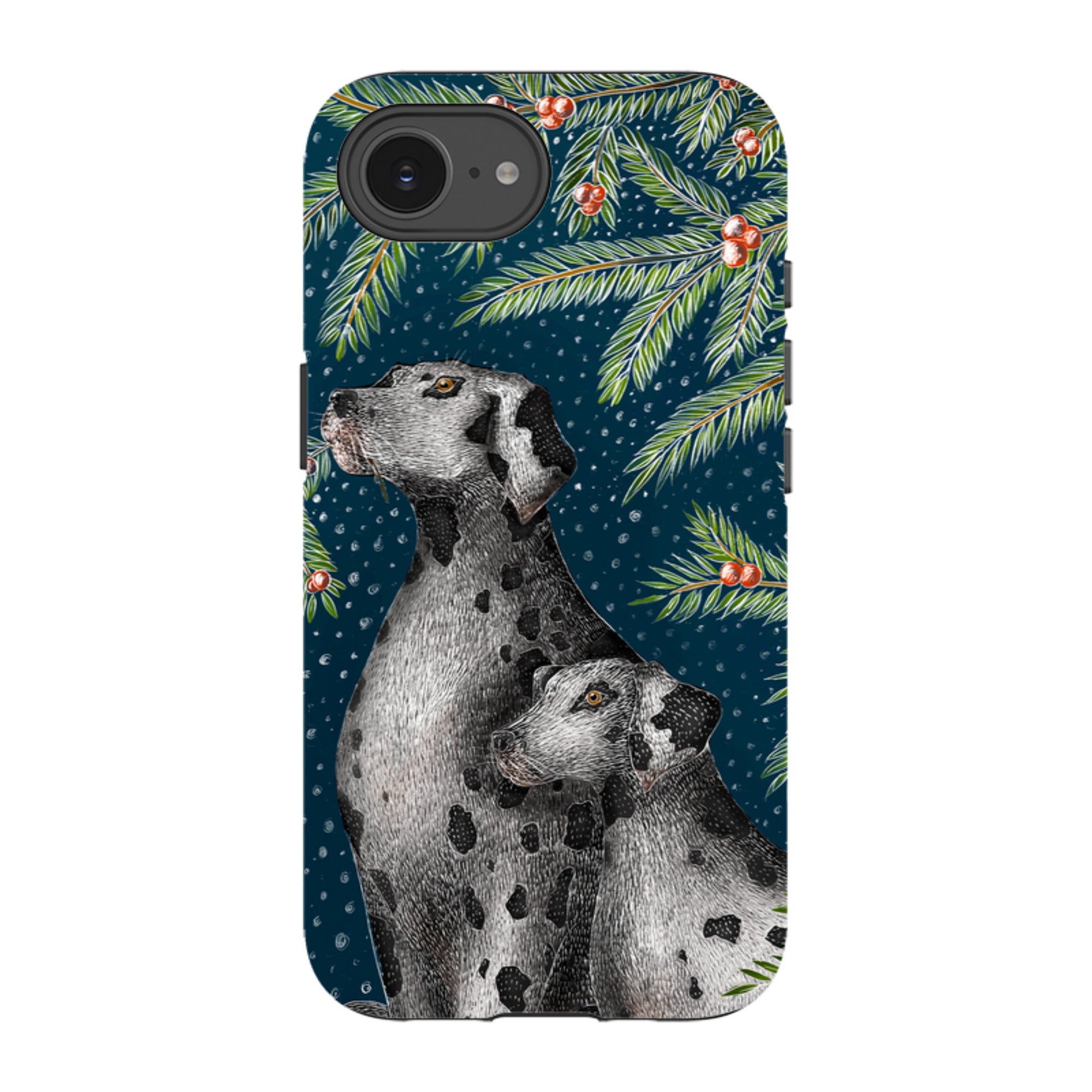 iPhone Tough Case - Christmas Dalmatians By Catherine Rowe