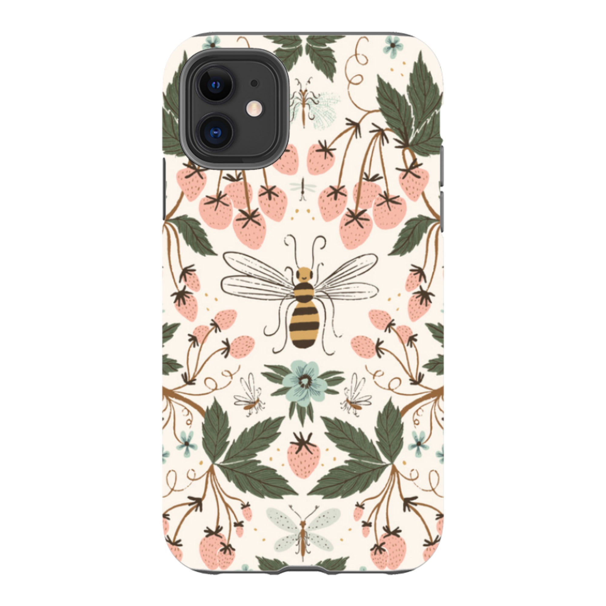 iPhone Tough Case - Bugs And Berries By Meghann Rader
