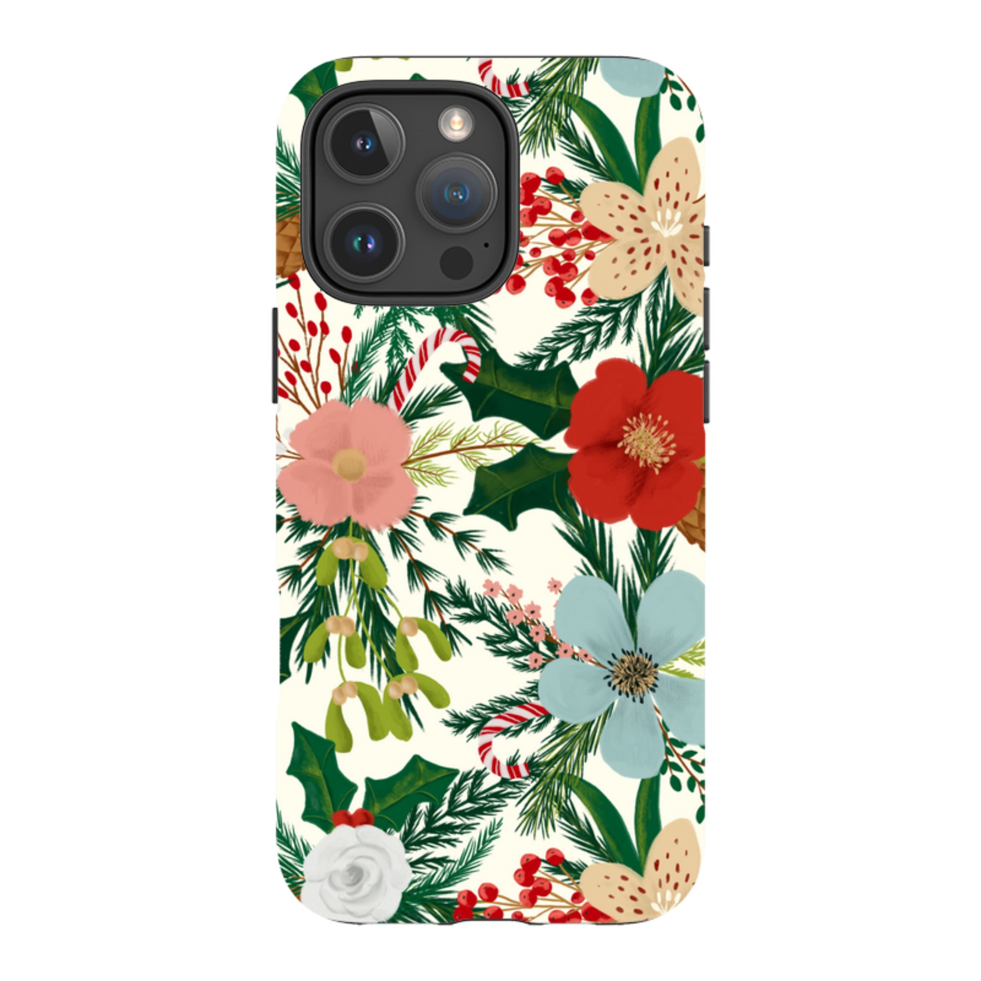 iPhone MagSafe Tough Case - Christmas Florals By Abby Jacobs