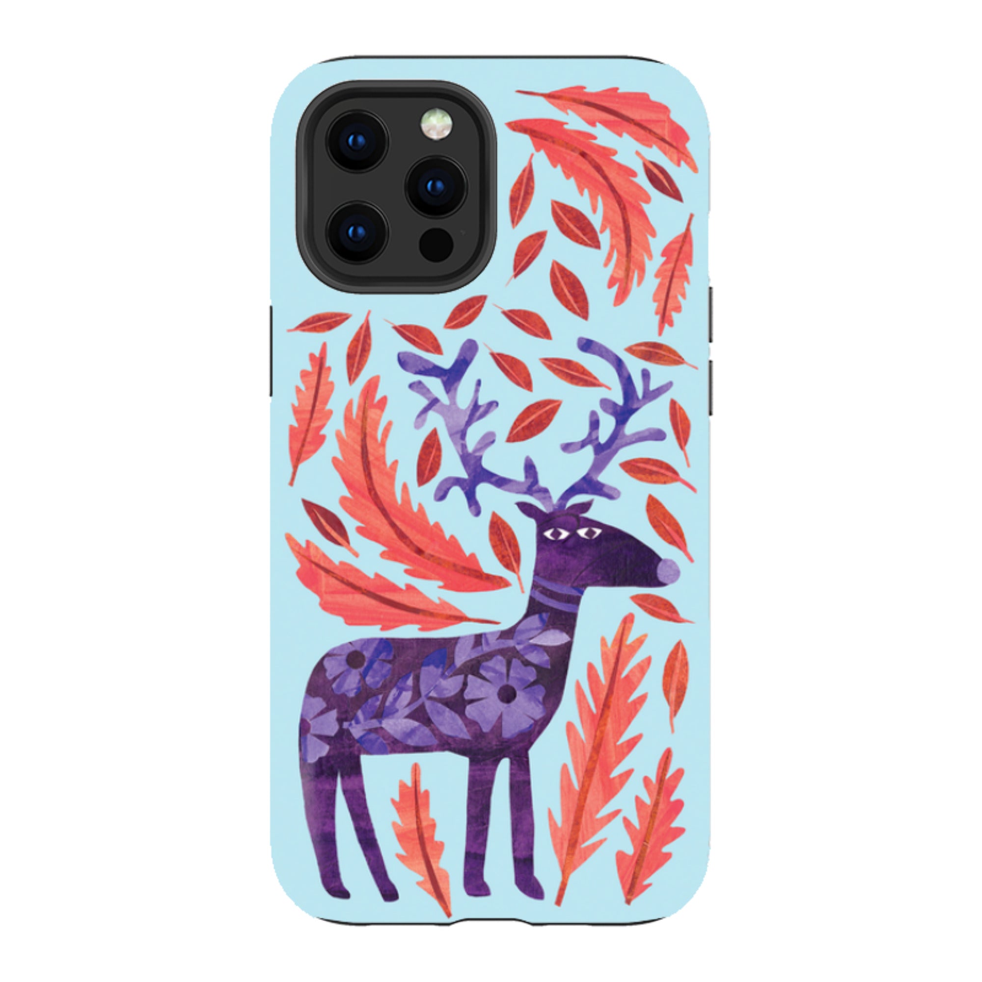 iPhone Tough Case - Purple Reindeer By Tracey English