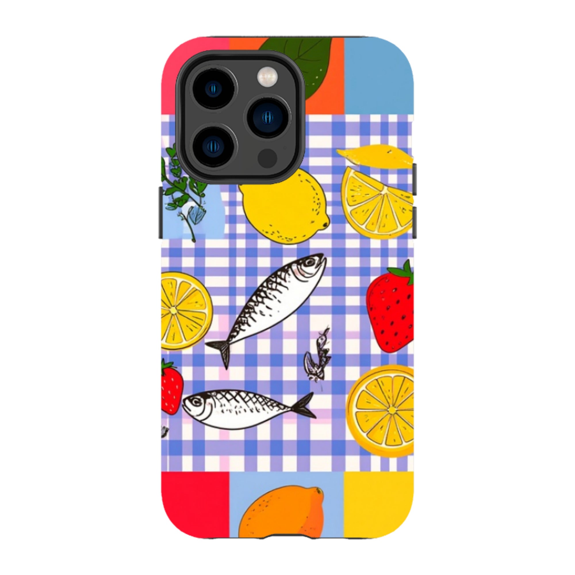iPhone MagSafe Tough Case - Sardines and Checks