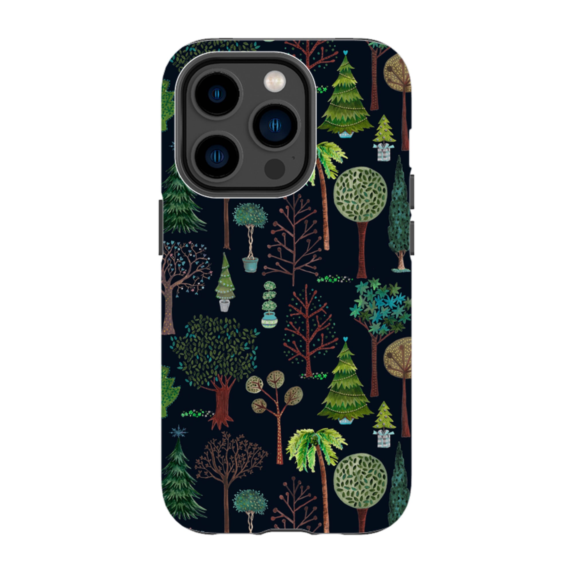 iPhone MagSafe Tough Case -  Xmas Trees Dark By Caroline Bonne Muller