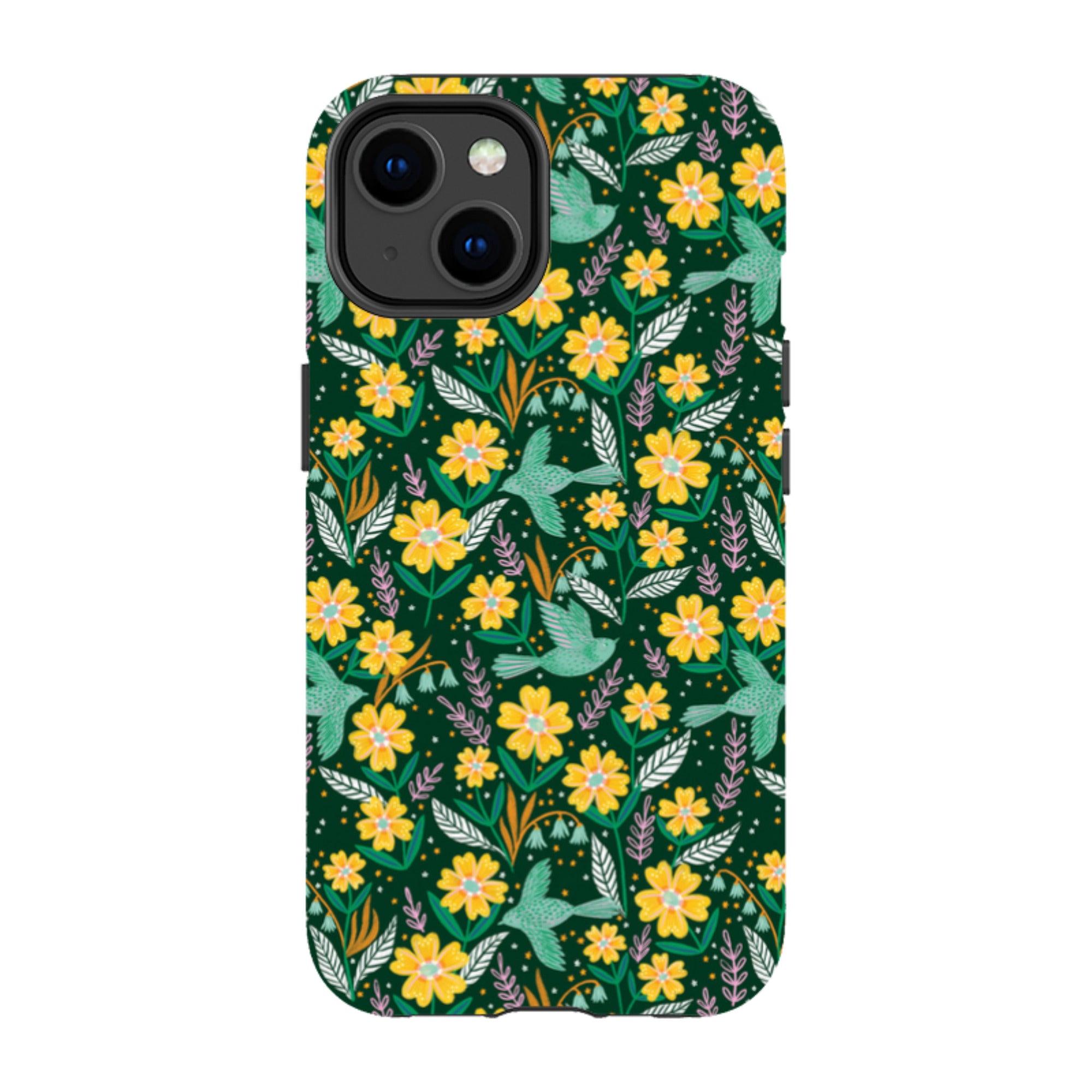 iPhone Tough Case - Sweet Birds Green By Lee Foster Wilson