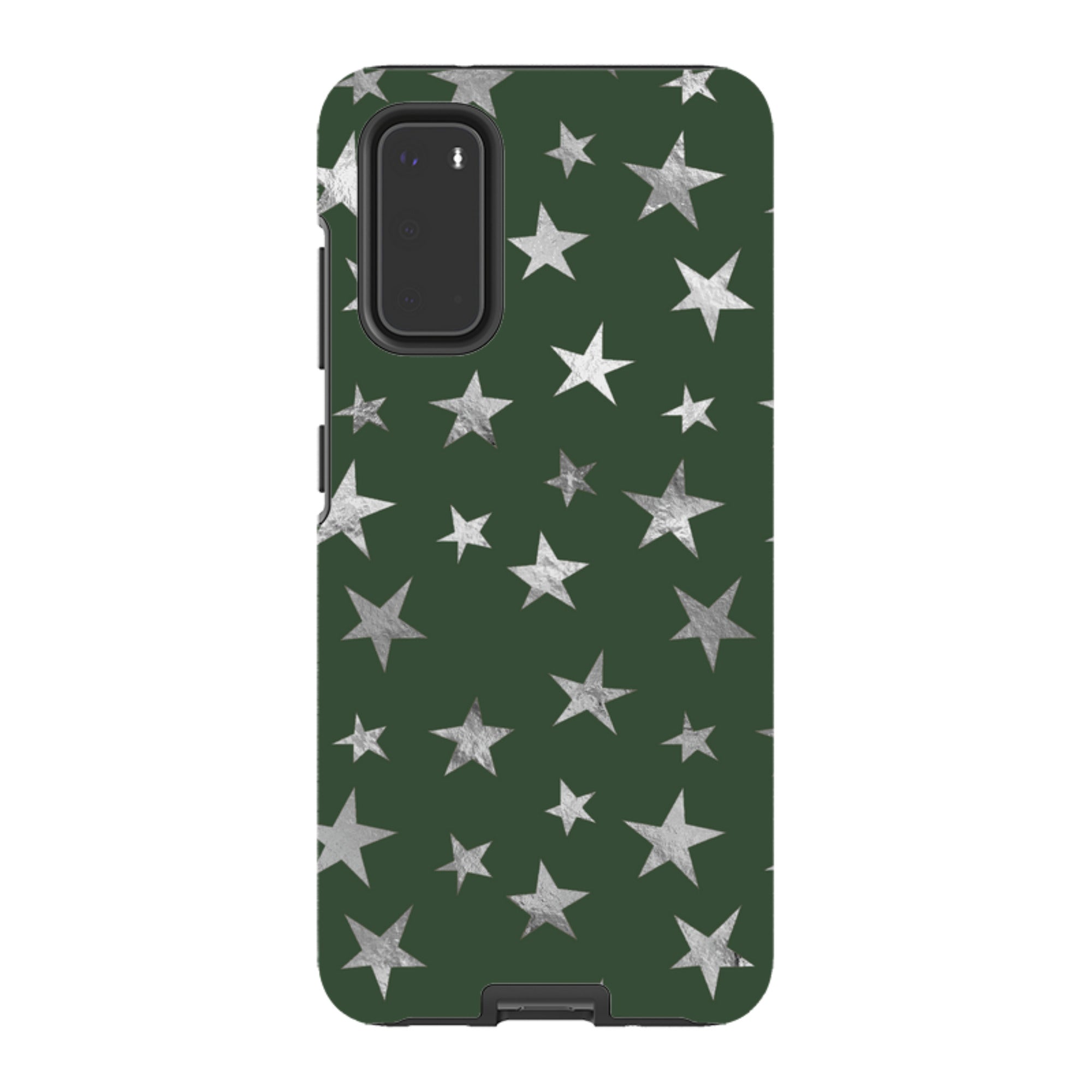 Samsung Tough Case - Green and Silver Stars