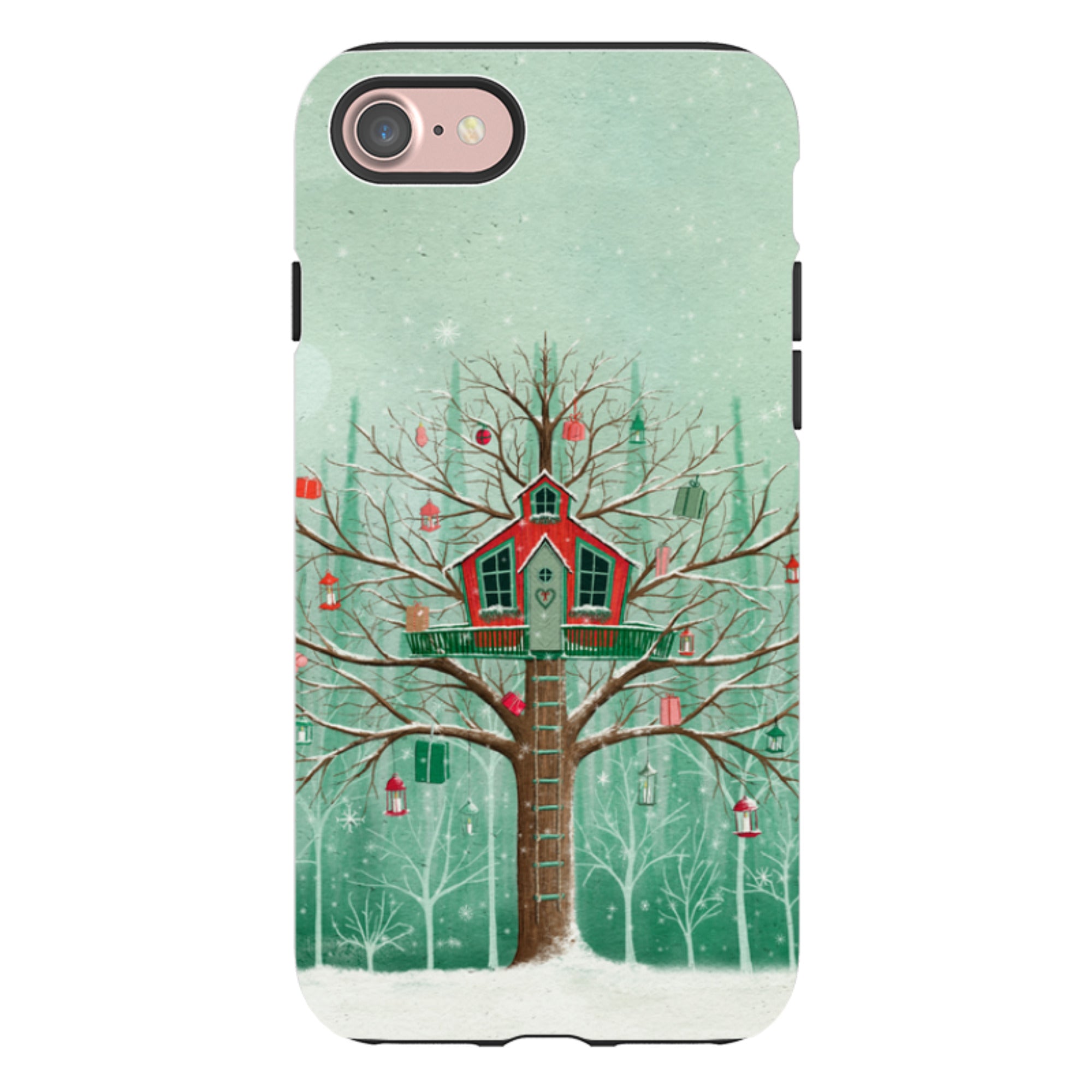 iPhone Tough Case -Christmas Tree House By Maja Lindberg