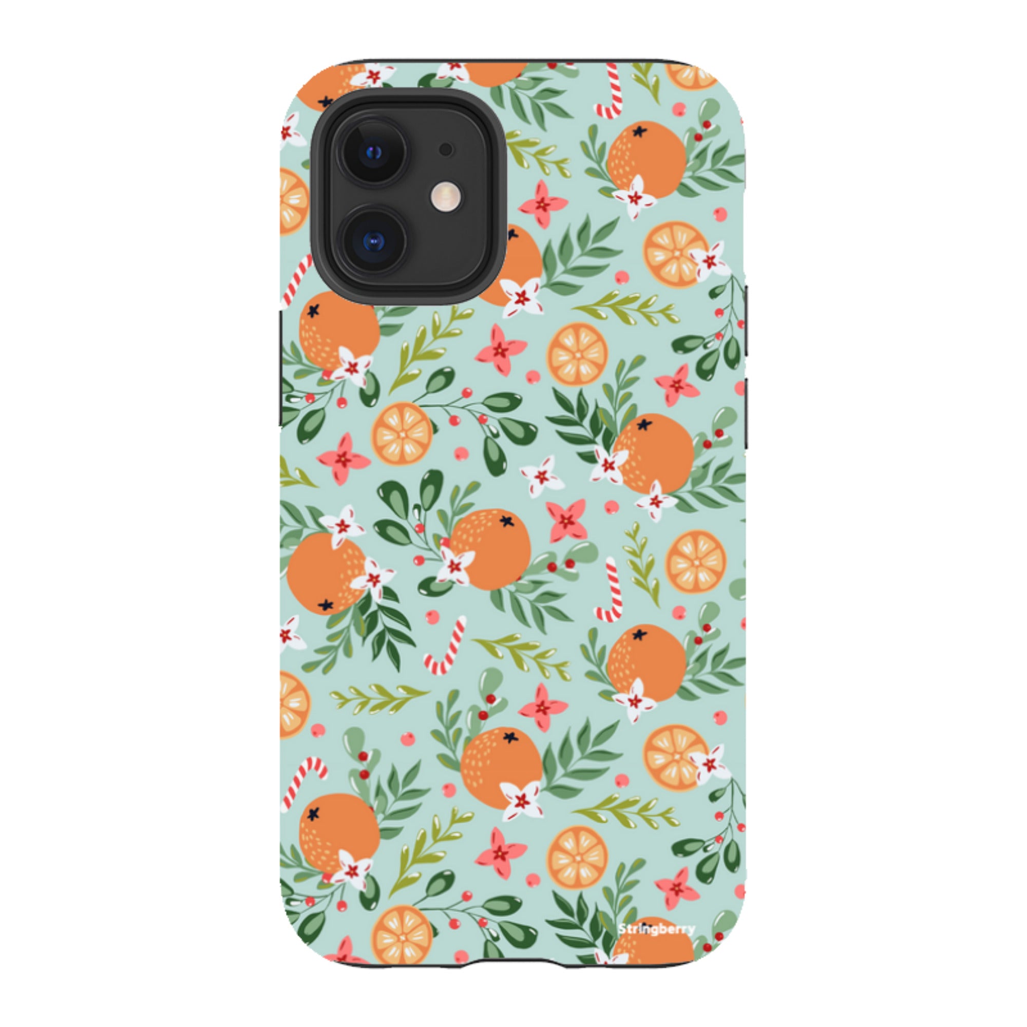 iPhone Tough Case - Oranges and Candy Canes