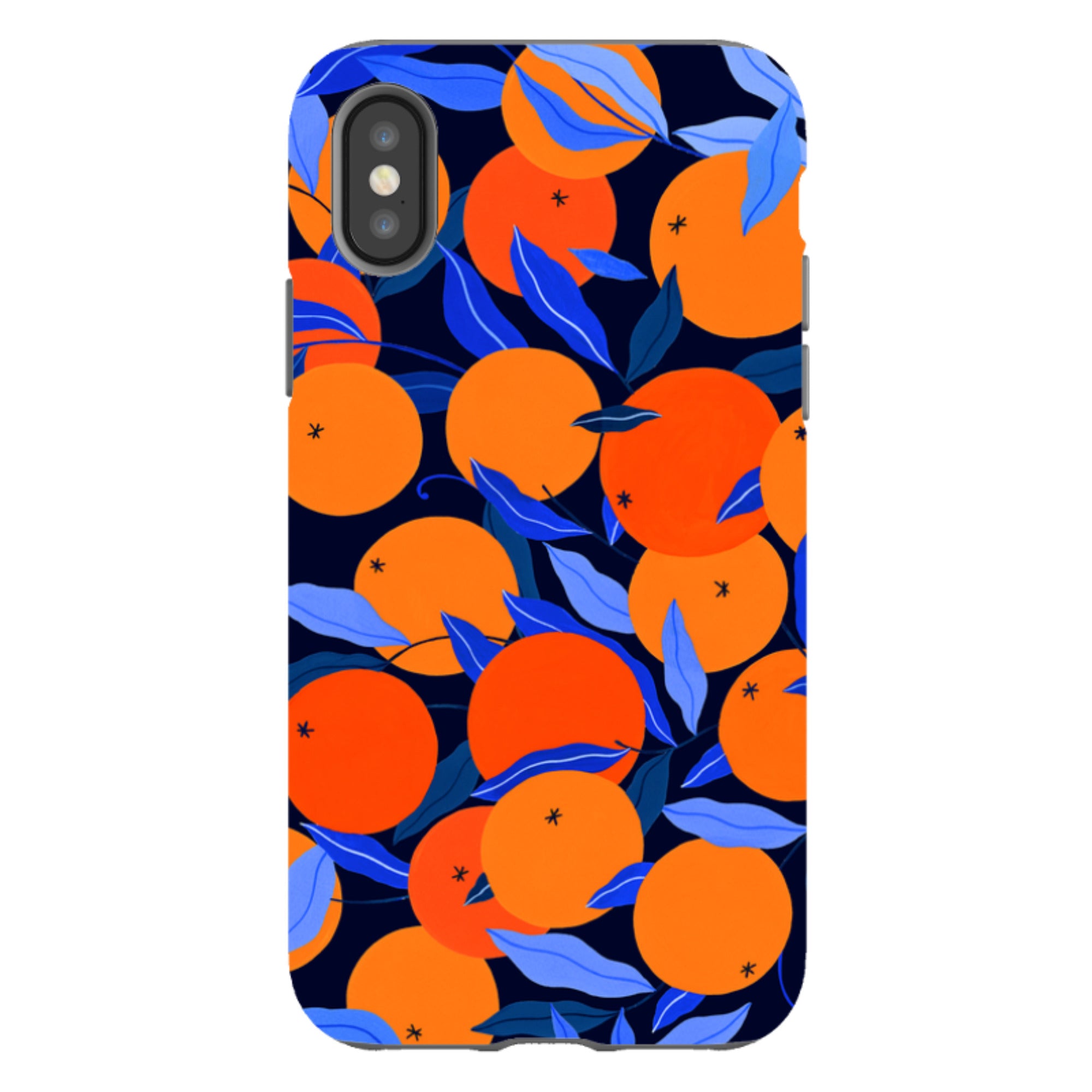 iPhone Tough Case - Arancello Navy Pattern By Madalina Andronic