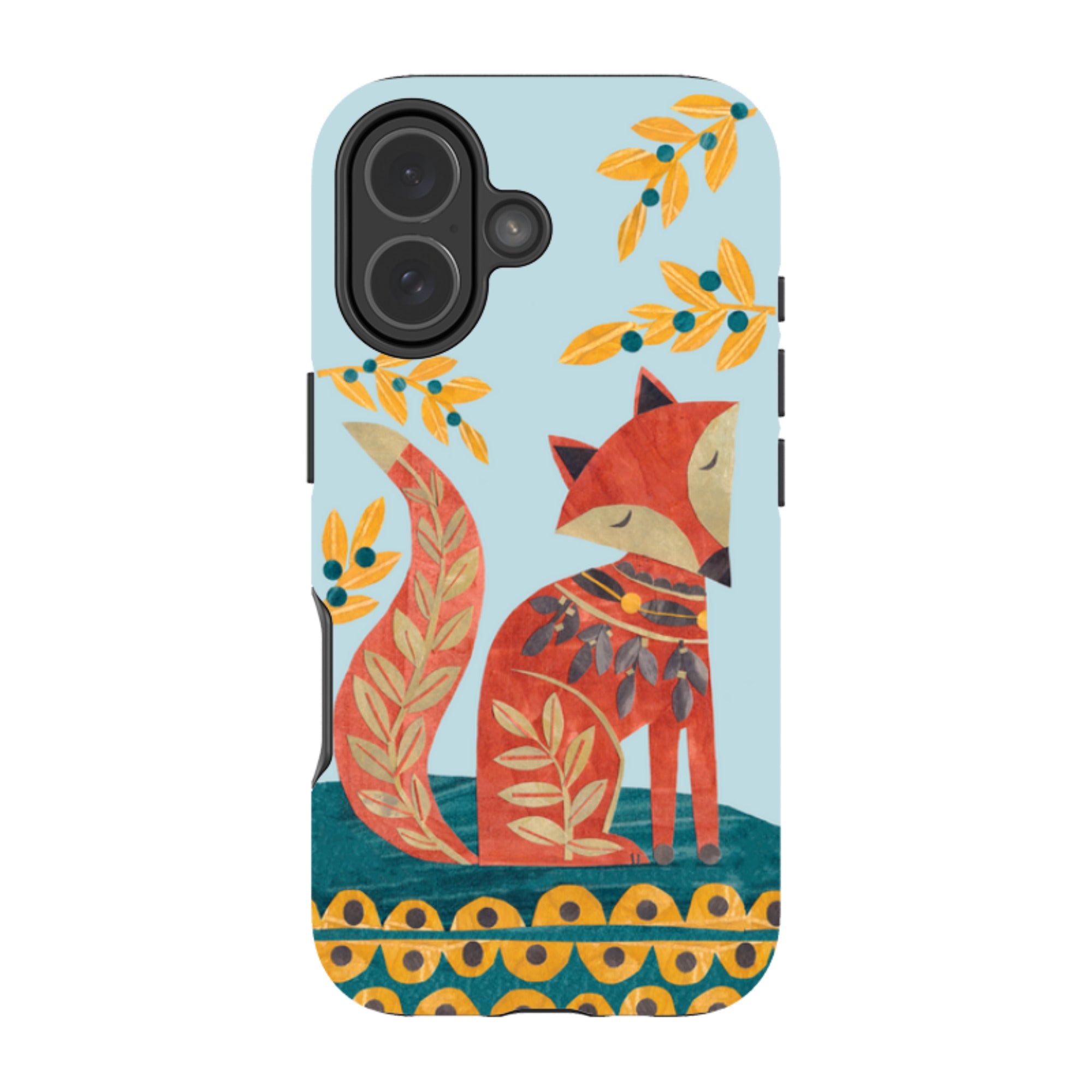 iPhone Tough Case - Folk Foxie By Tracey English