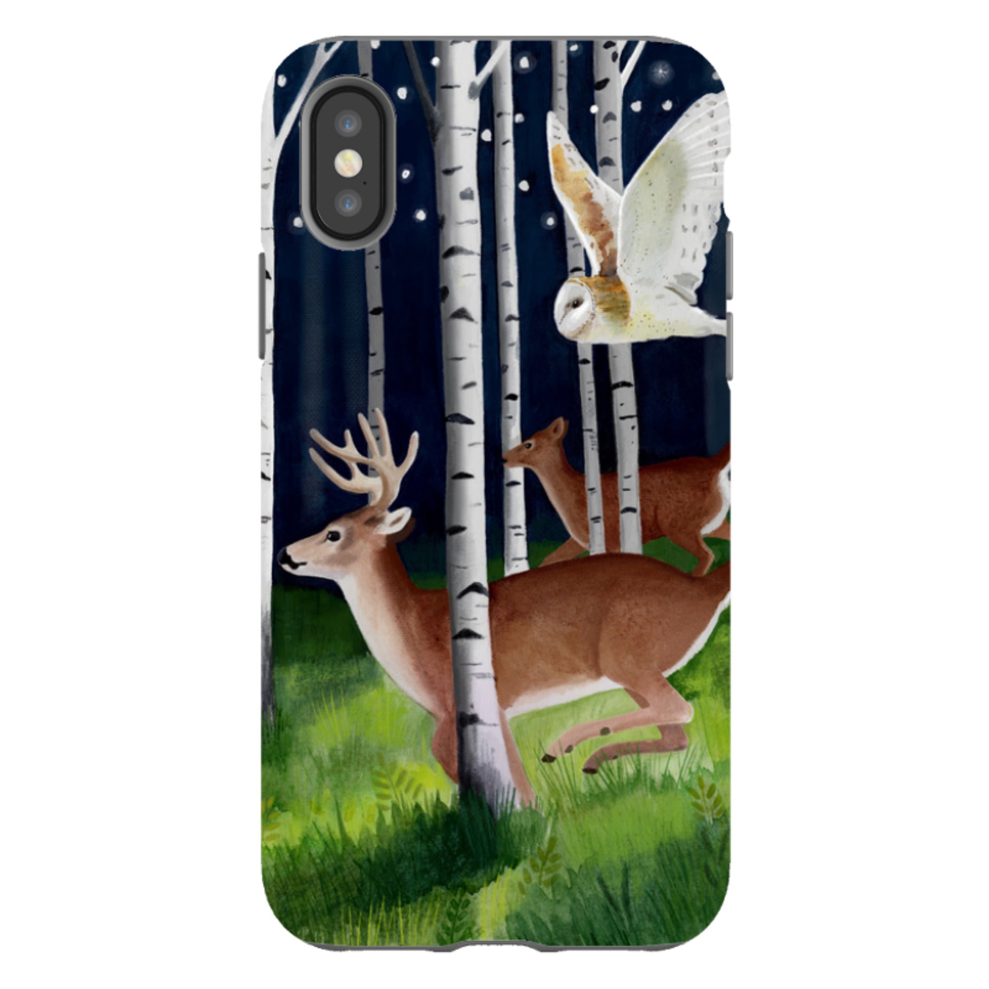 iPhone Tough Case - Green Forest By Bex Parkin