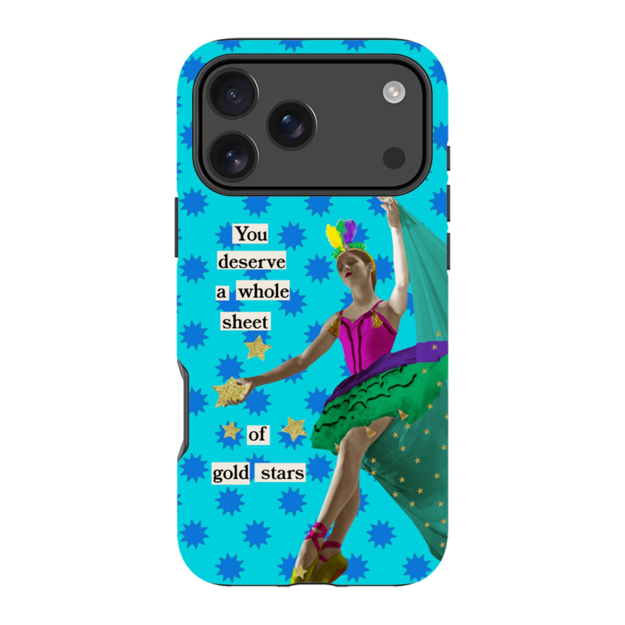 iPhone Tough Case - Gold Stars By Clare Jordan