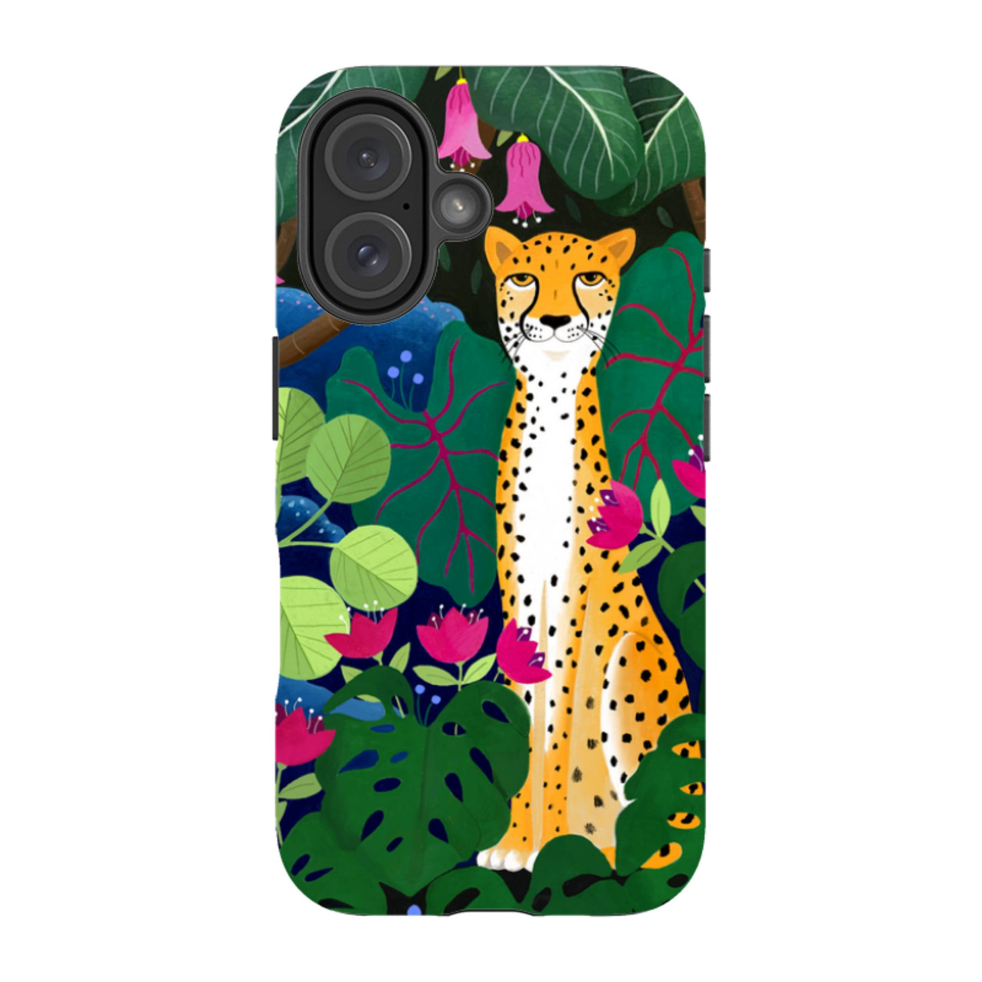 iPhone Tough Case - Cheetah And Monstera By Bex Parkin
