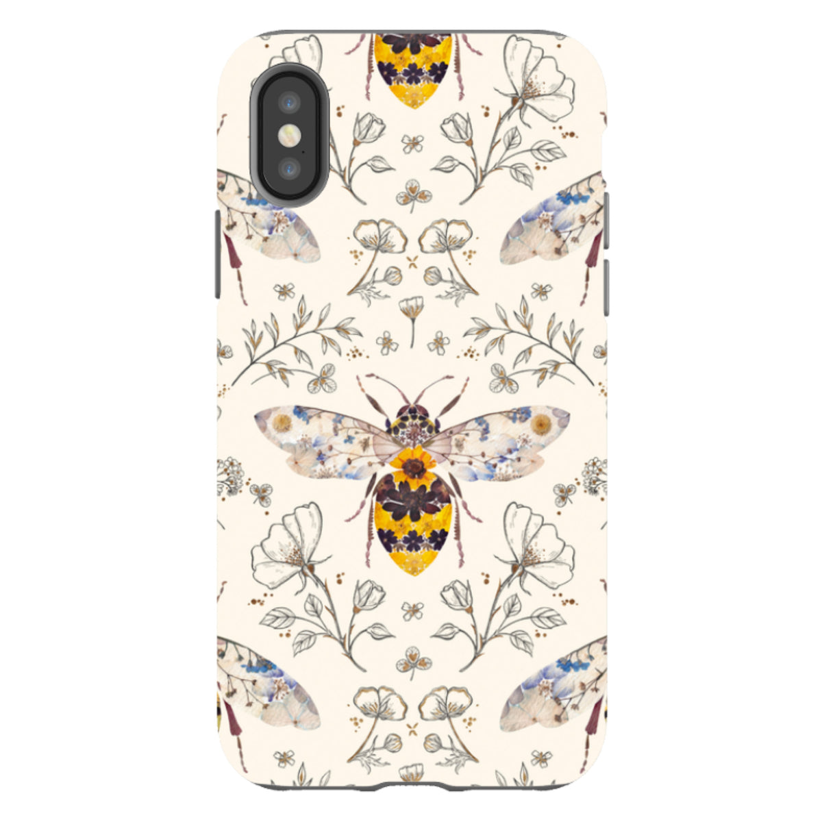 iPhone Tough Case - Alabaster Bumble Bee By Helen Ahpornsiri