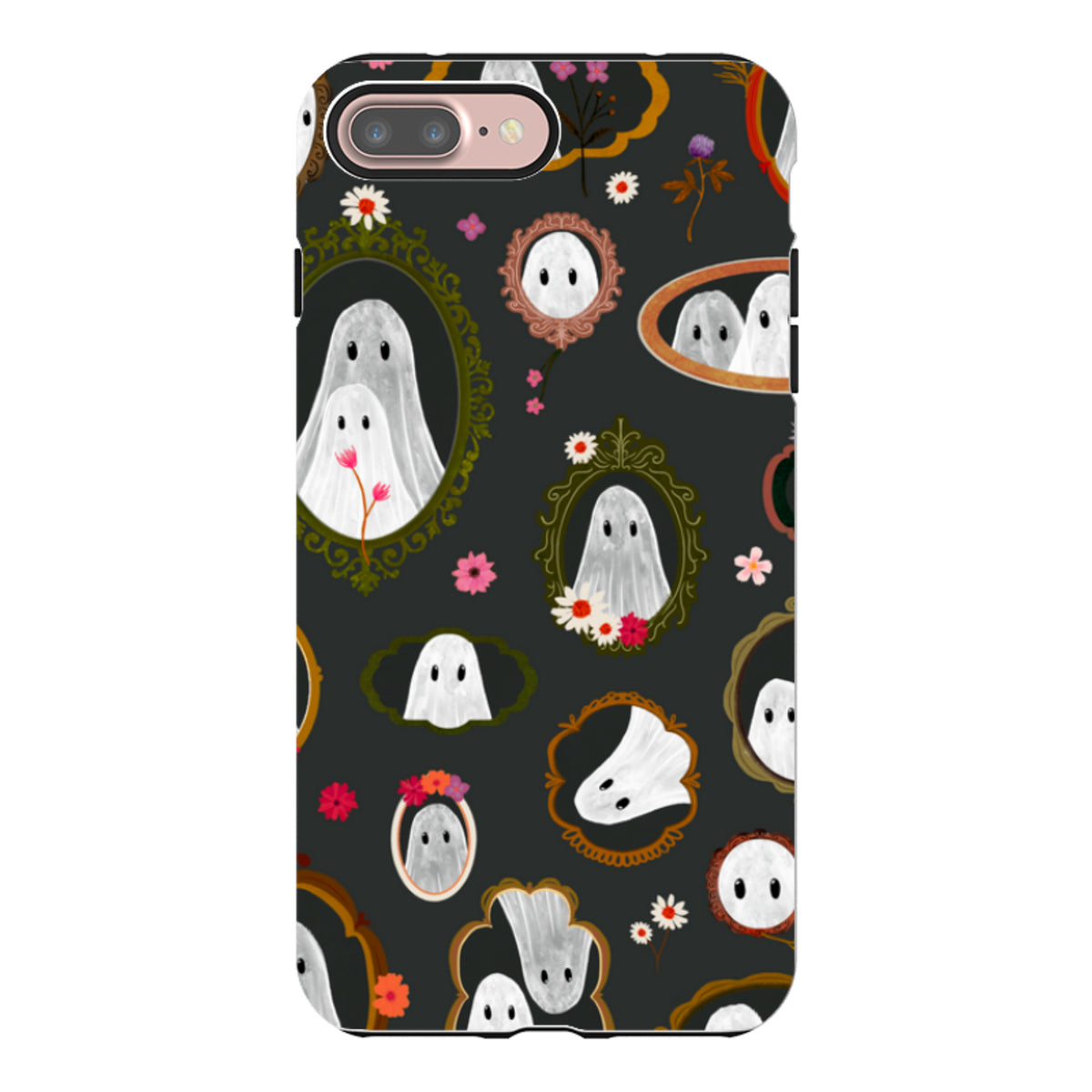 iPhone Tough Case - Framed Ghosts - Charcoal By Katherine Quinn