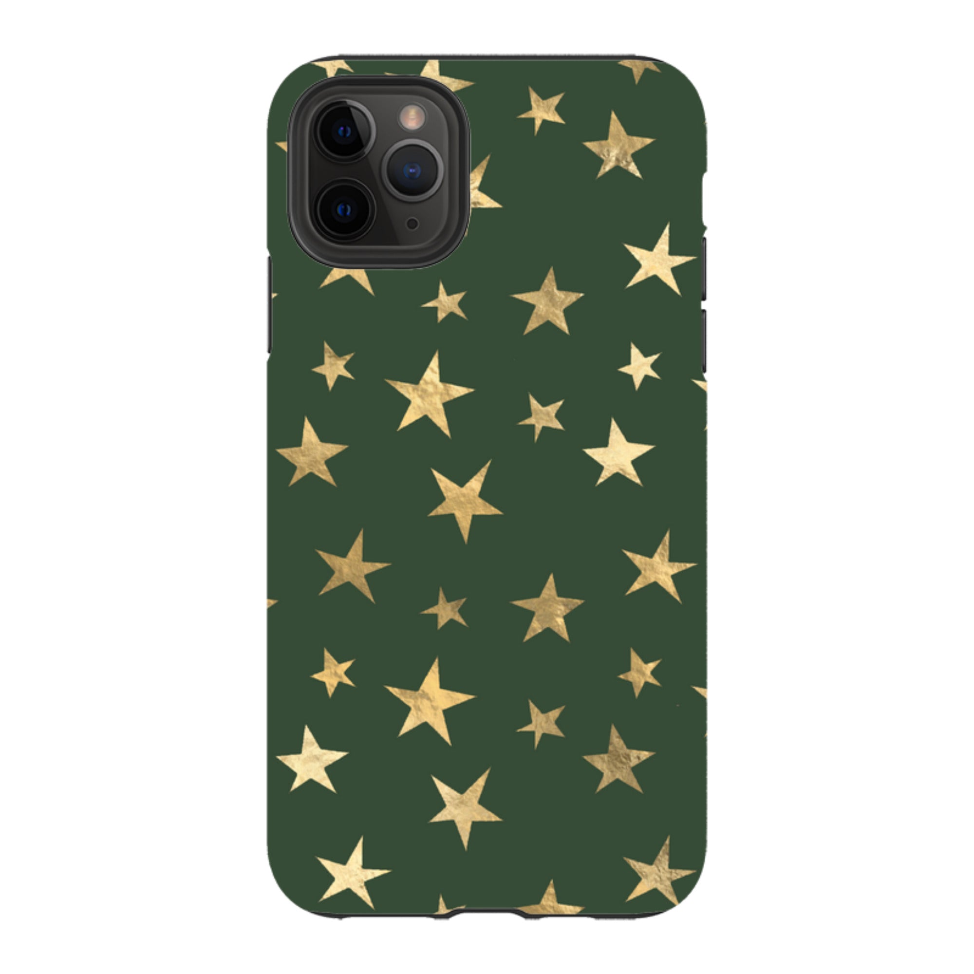 iPhone Tough Case - Green and Gold Stars