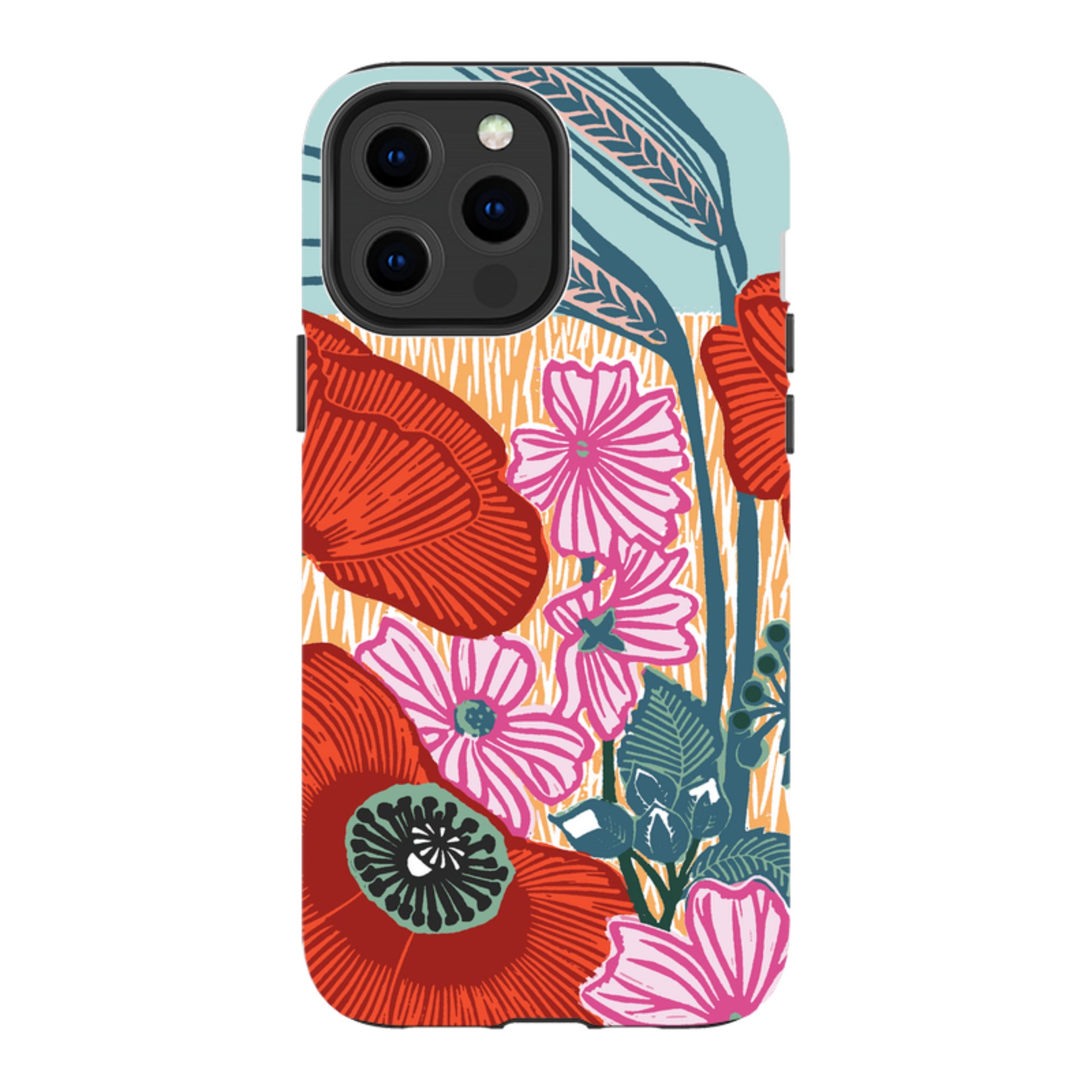 iPhone Tough Case - Wild Poppies By Kate Heiss