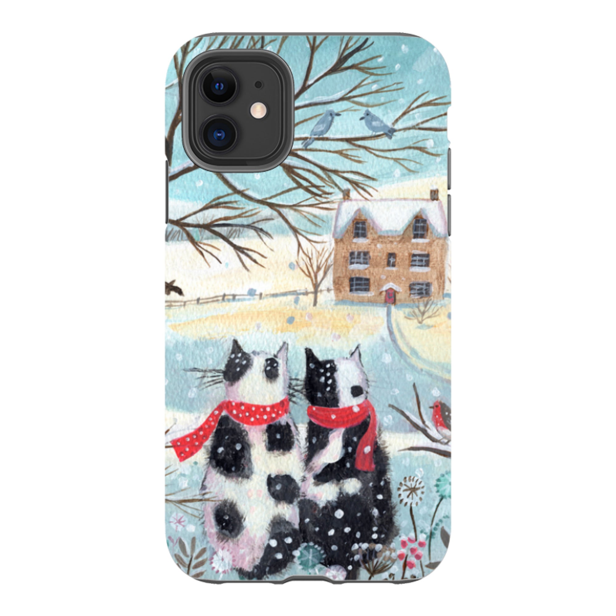 iPhone Tough Case - Christmas Cats By Mary Stubberfield