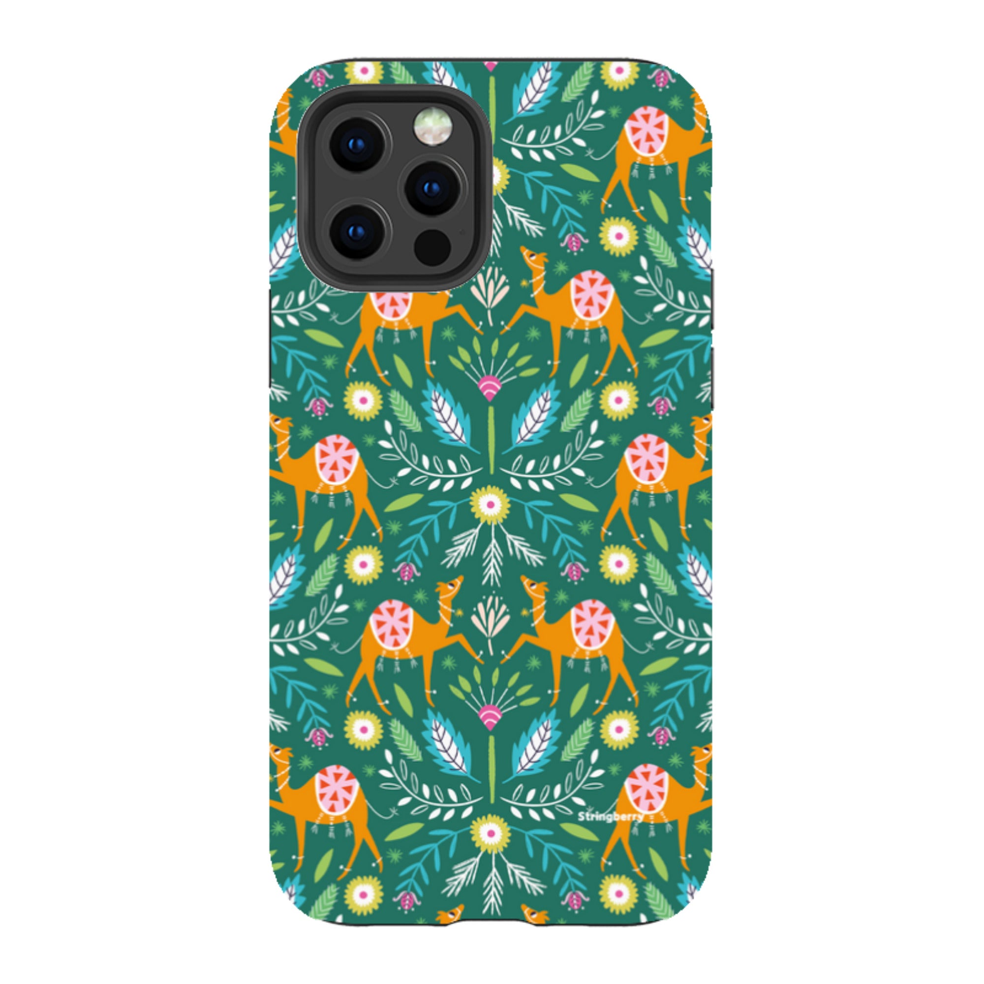 iPhone Tough Case - Camel Damask By Ali Brookes