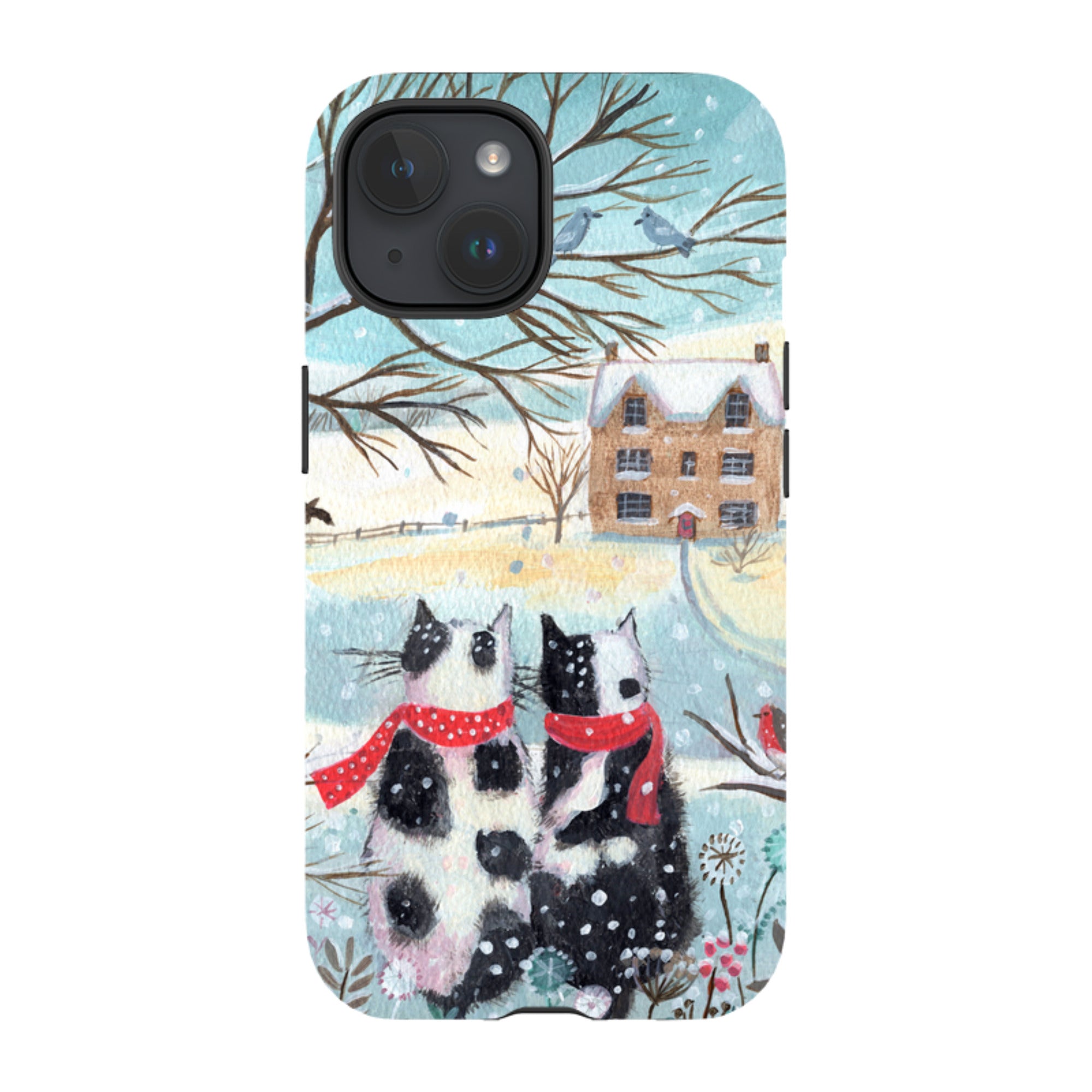 iPhone Tough Case - Christmas Cats By Mary Stubberfield