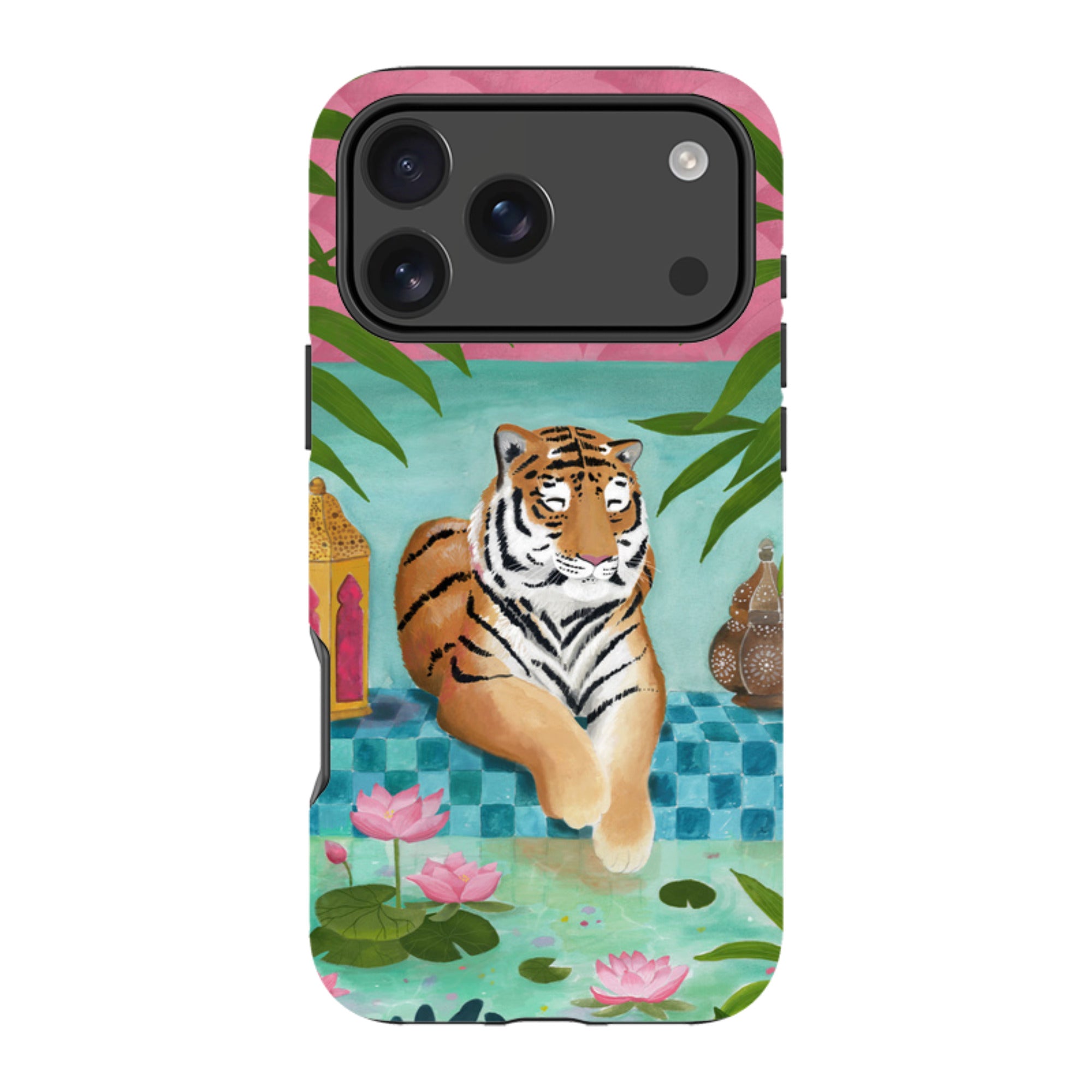 iPhone Tough Case - Lotus Tiger By Bex Parkin