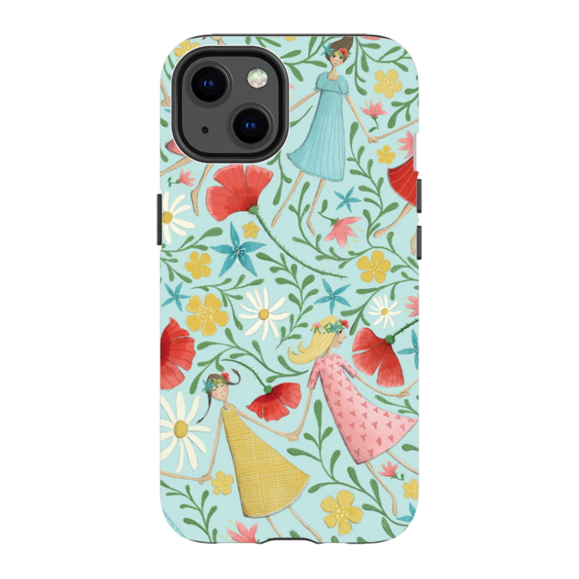 iPhone Tough Case - Midsummer Dance Blue By Maja Lindberg